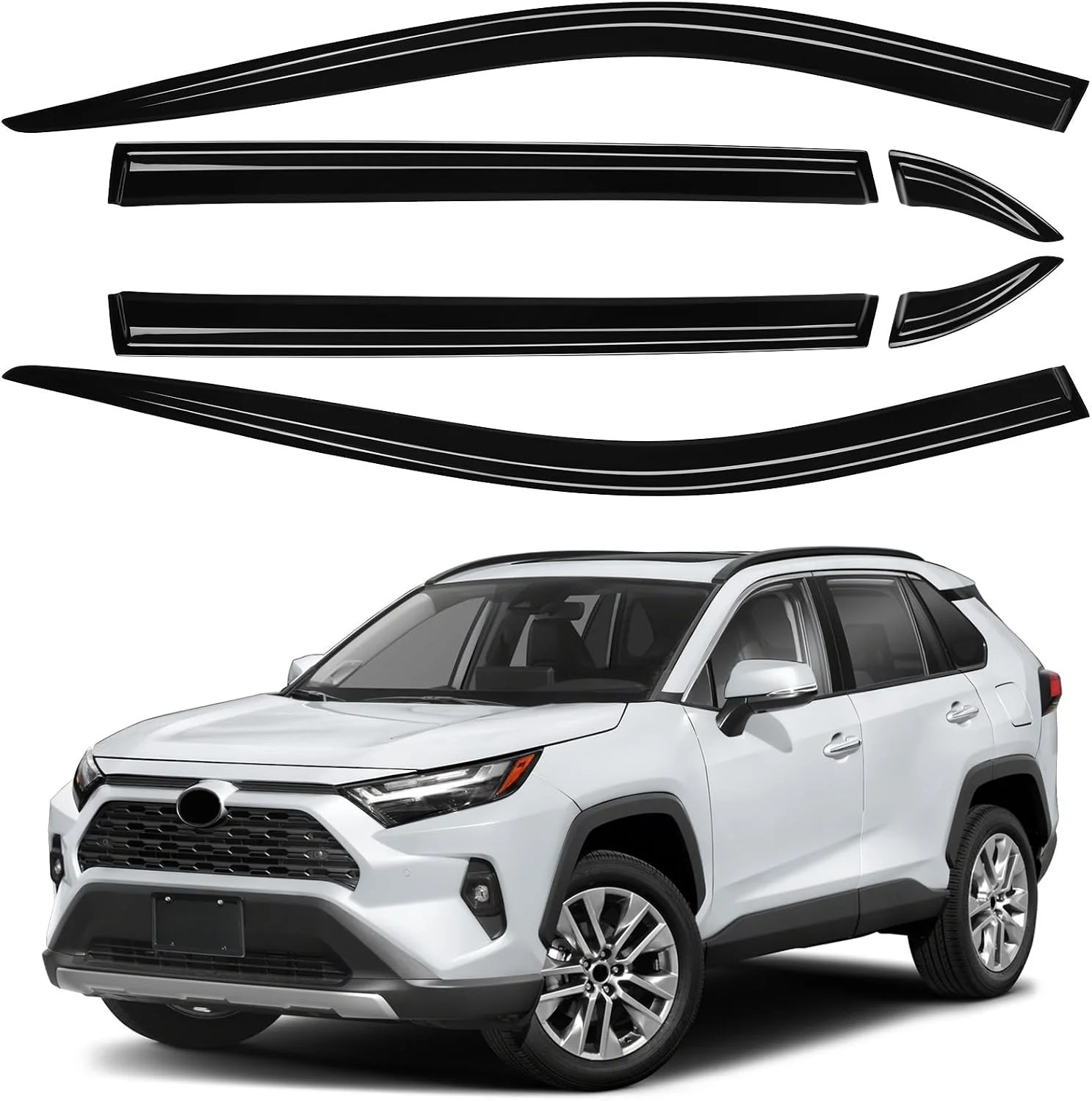 ZZEQYG Window Visors Rain Guard Shield for Toyota RAV4 LE XLE Premium Limited 20