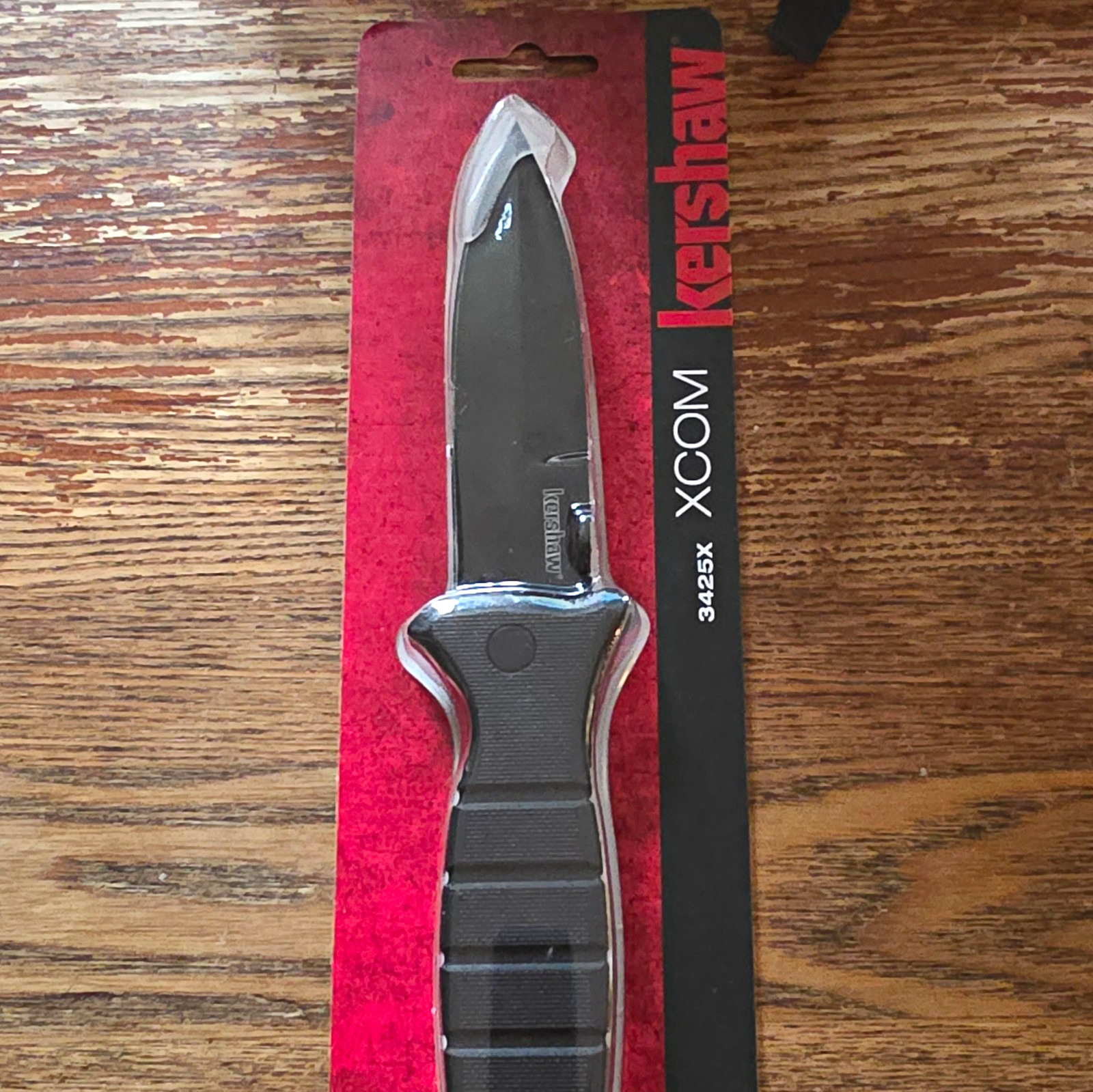 Kershaw XCOM 3425X 8Cr13MoV Clip Point Plain Manual Liner GFN Clip Black