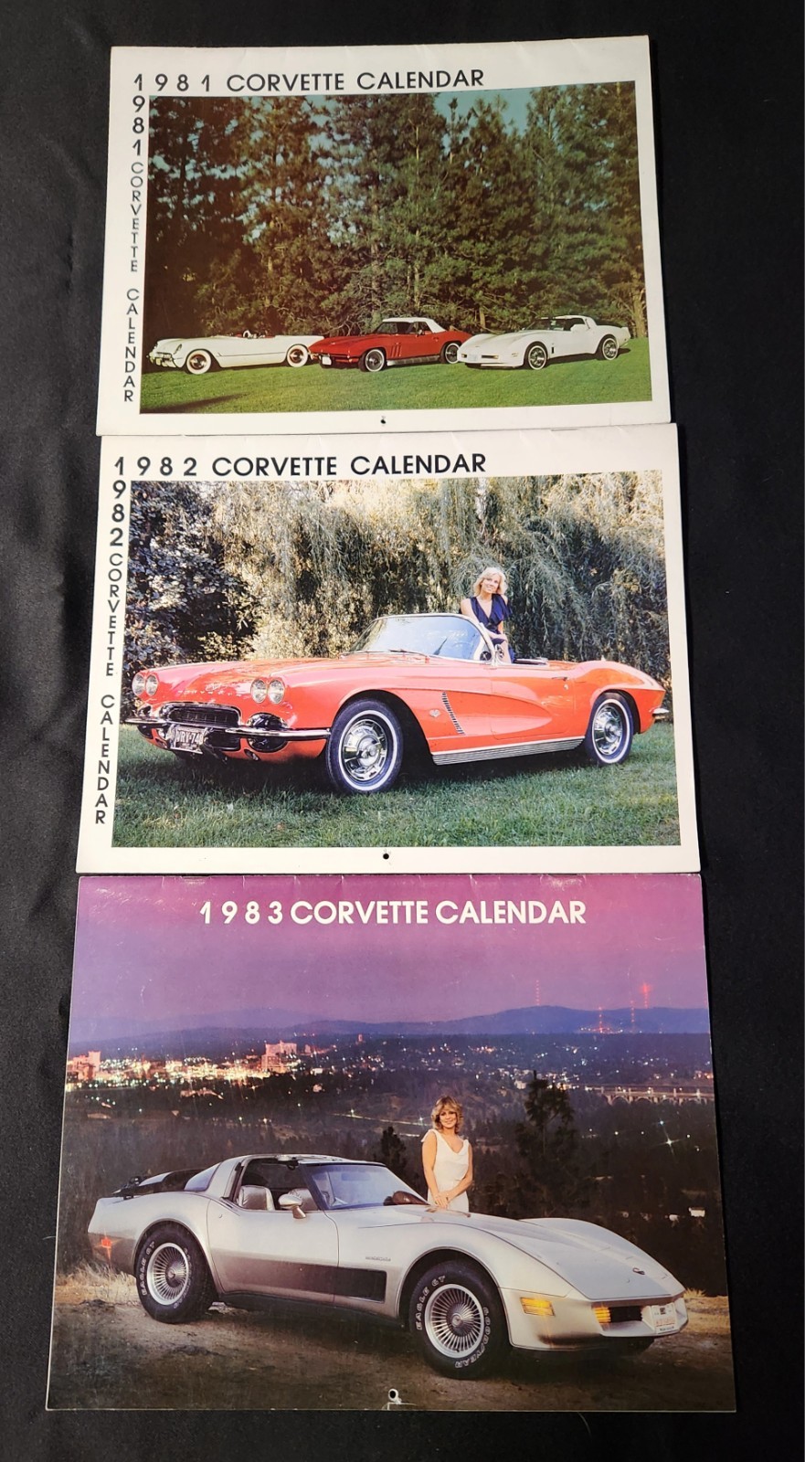 Vintage Chevrolet Corvette Calendar Years, 1981, 1982 and Ghost Year 1983 Vintage Chevrolet Corvette Calendar Years, 1981, 1982 and Ghost Year 1983
