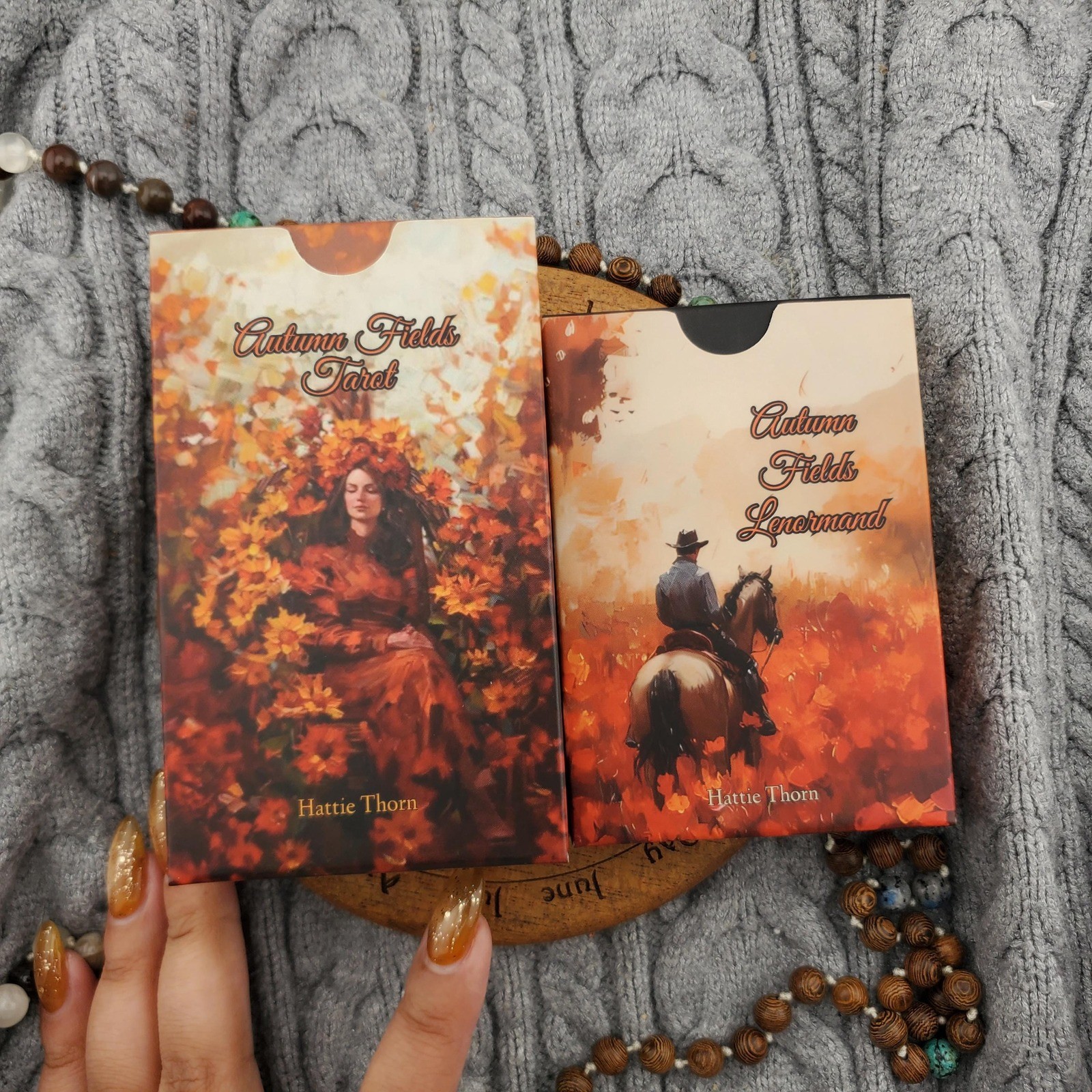 Autumn Fields Tarot & Lenormand Set 78 Card Complete Deck 2024 Hattie Thorn