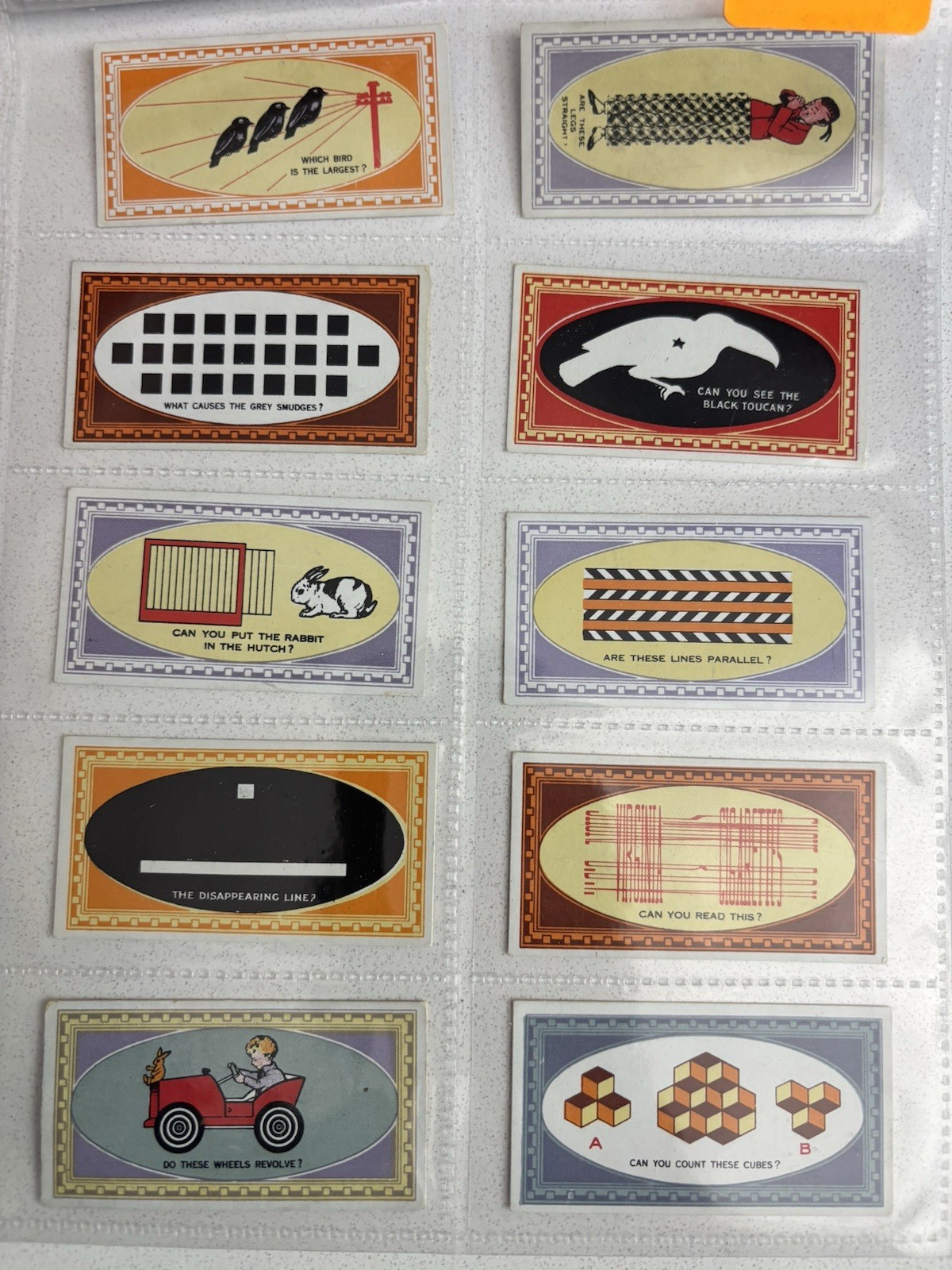Godfrey Phillips Cigarette Cards 1927 Optical Illusions Full Series of 25 Godfrey Phillips Cigarette Cards 1927 Optical Illusions Full Series of 25