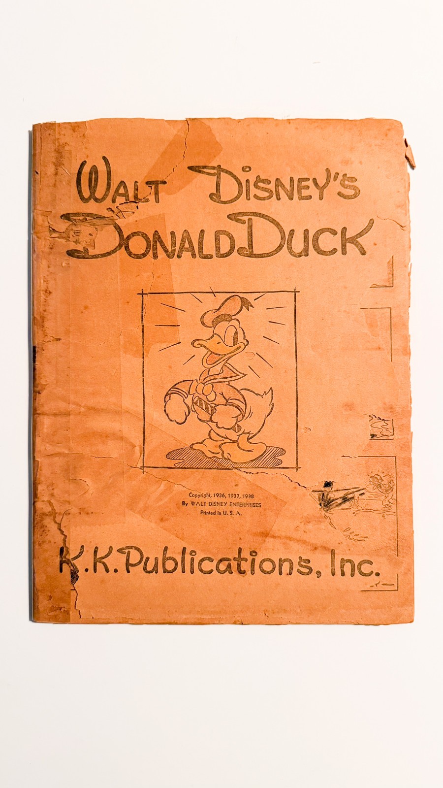 Walt Disneys Donald Duck nn Whitman 1938 Bubble Pipe Cover Missing Front Cover