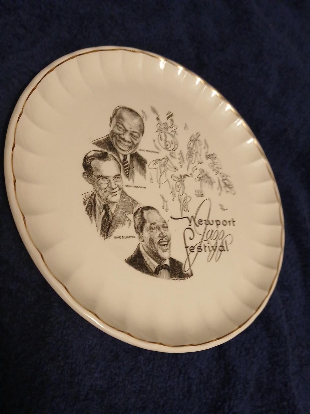 1958 Jazz Commemorative Plate Louis Armstrong, Duke Ellington & Benny Goodman 1958 Jazz Commemorative Plate Louis Armstrong, Duke Ellington & Benny Goodman