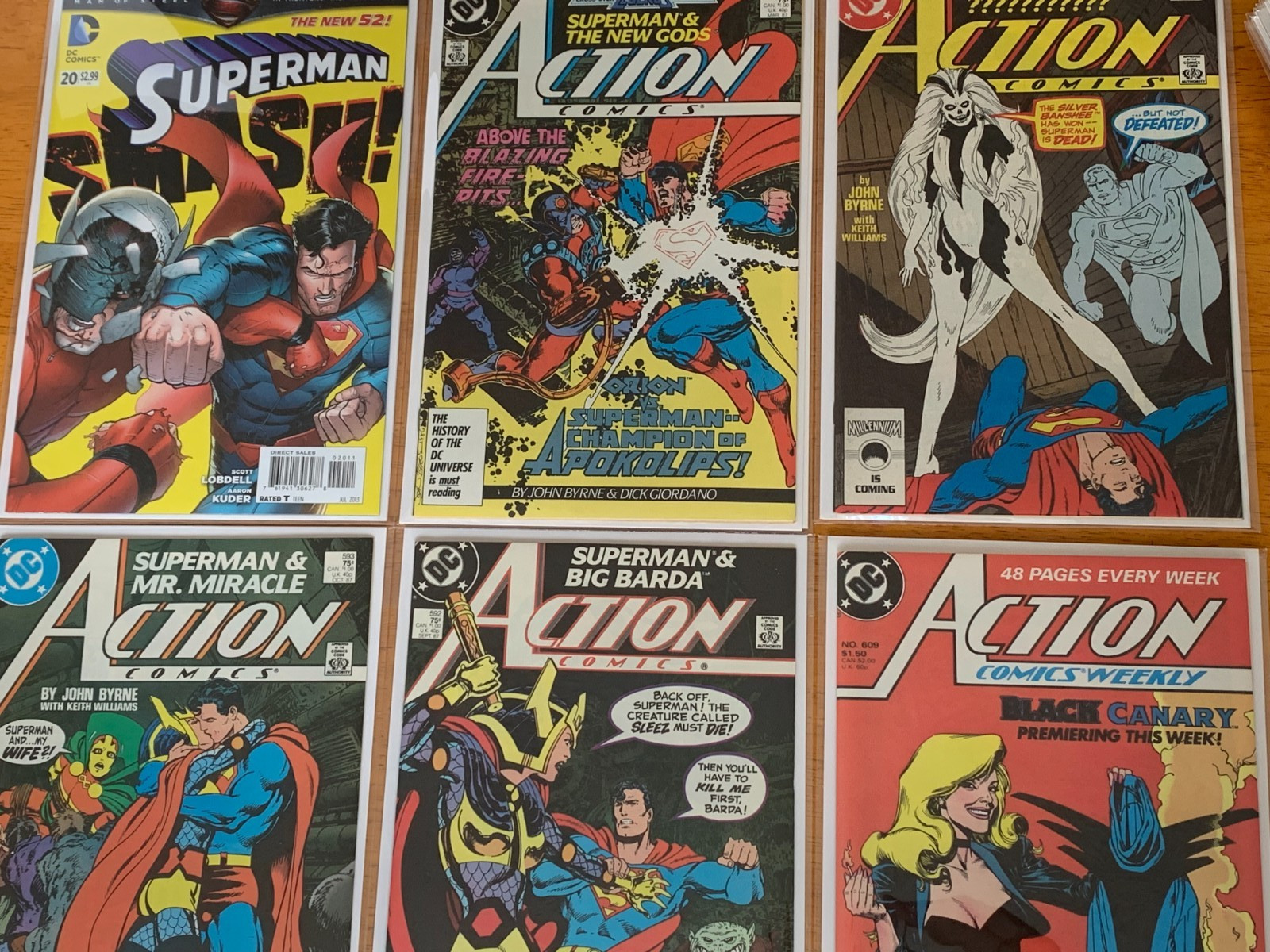 Action Comics Lot - 592 593 595 Orion Big Barda 1st Silver Banshee and more NM-