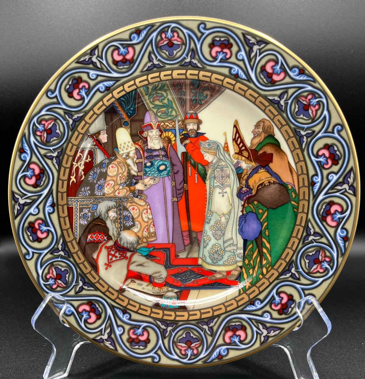 VTG Villeroy & Boch Heinrich Russian Fairy Tale Plates COAs & Original Box UPICK