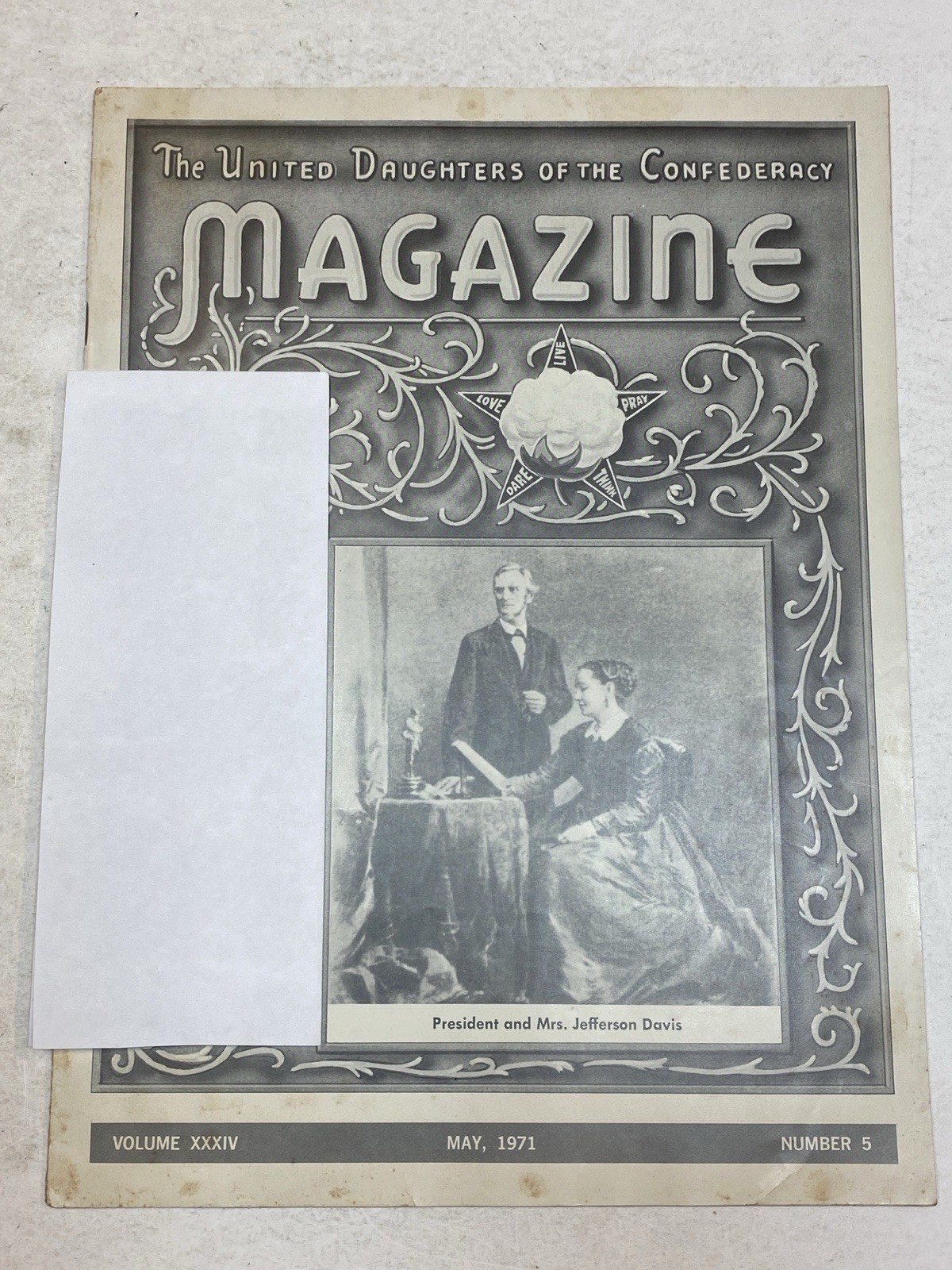 UDC United Daughters of the Confederacy Magazine May 1971 Jefferson Davis Varina