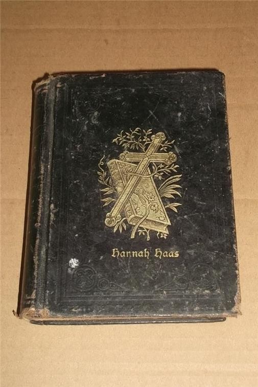 ANTIQUE 1899 EVANGELICAL LUTHERAN HYMNAL GESANGBUCH GERMAN LANGUAGE LEATHER BOOK
