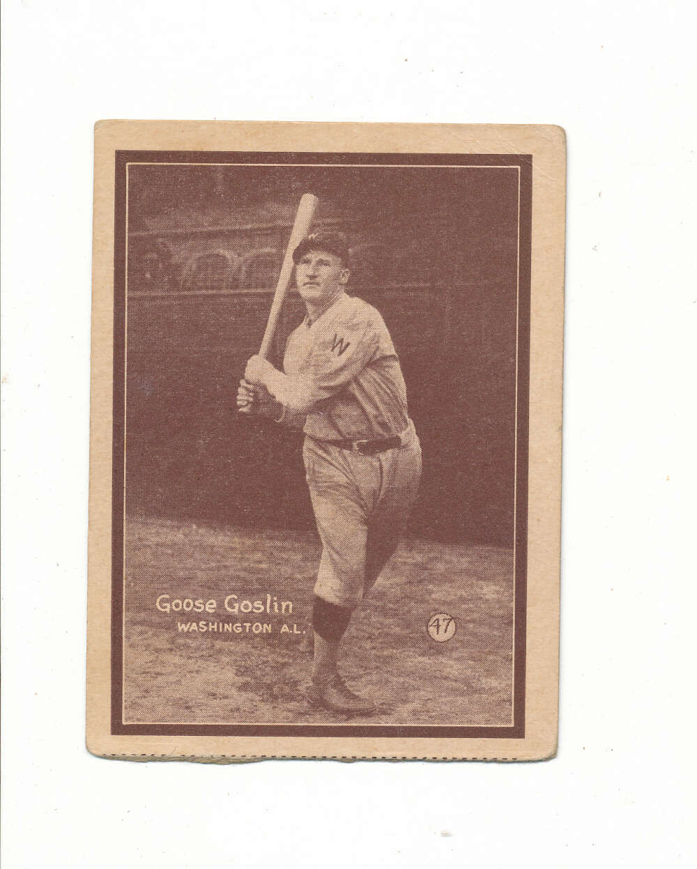 1931 W517 large strip card  Goose Goslin Washington bxmt
