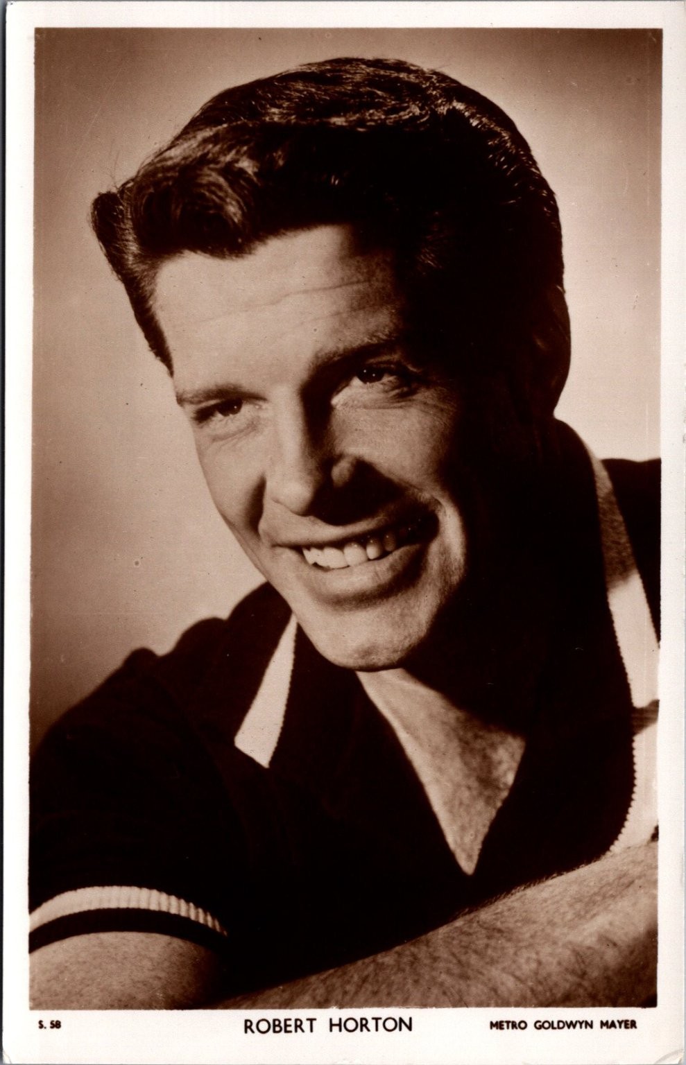 Robert Horton Metro Goldwyn Mayer Picturegoer Postcard S. 58 Vintage 1950s Robert Horton Metro Goldwyn Mayer Picturegoer Postcard S. 58 Vintage 1950s