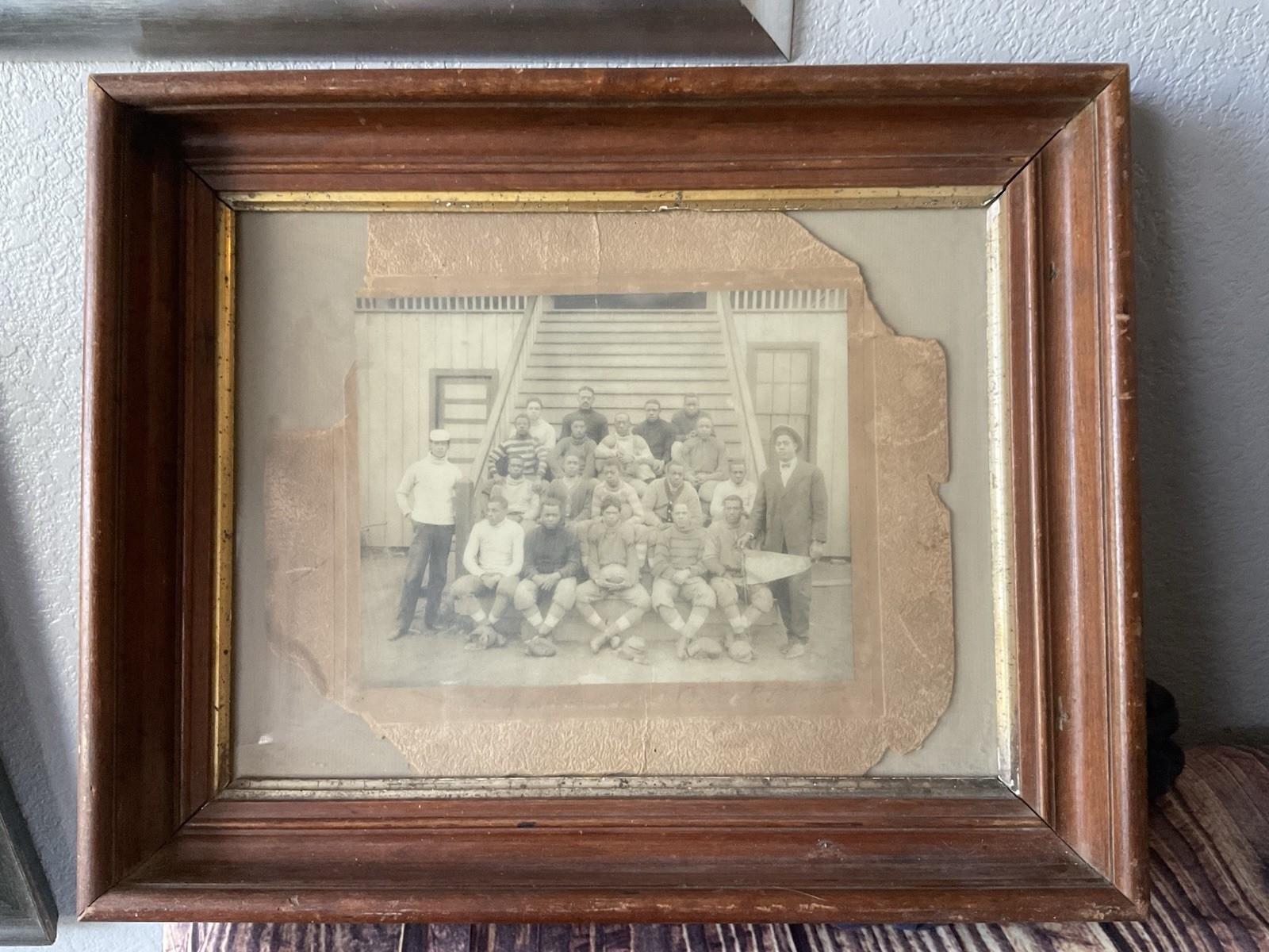 Football African American Team, Circa 1920’s Framed