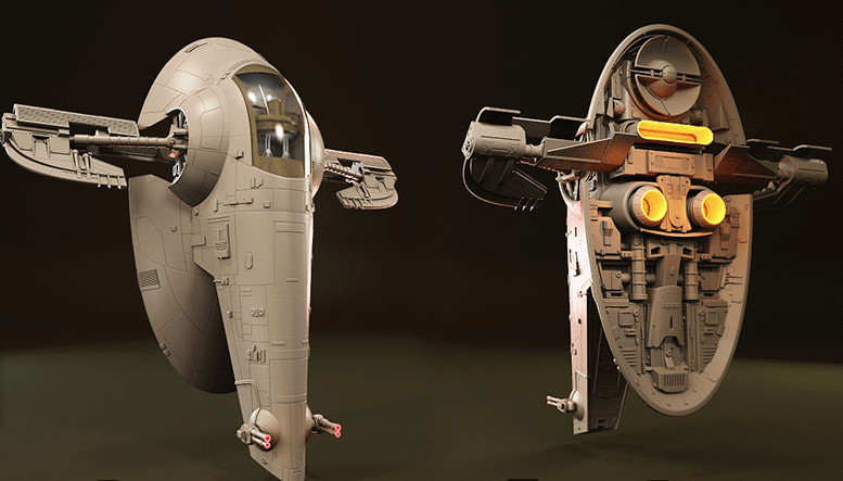 Slave one Ship Model Kit Star-Wars Unpainted/Unassembled