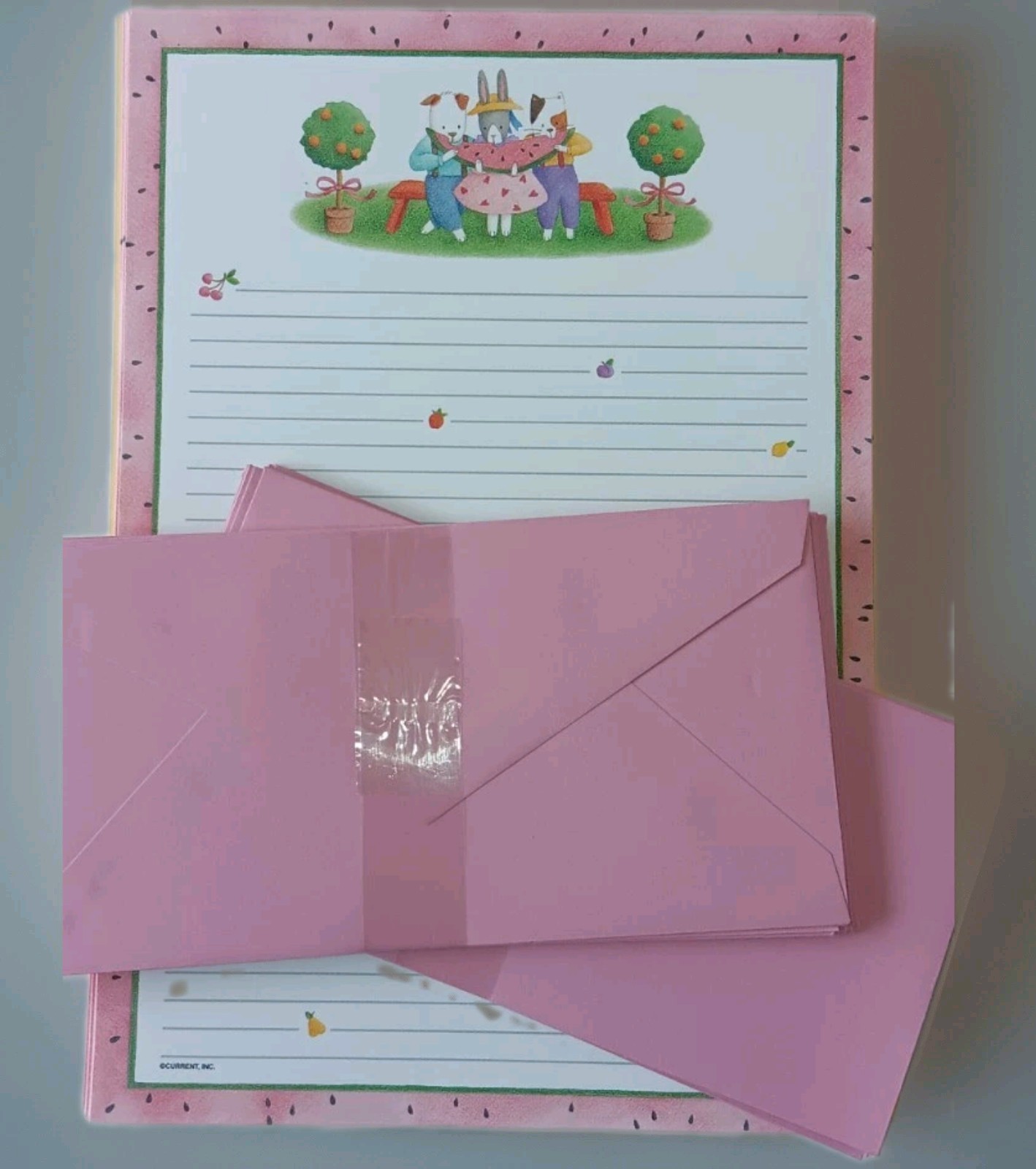 Vintage Current Picnic Pals Stationery Set Code 15312-1 (24) Sheets & Envelopes Vintage Current Picnic Pals Stationery Set Code 15312-1 (24) Sheets & Envelopes