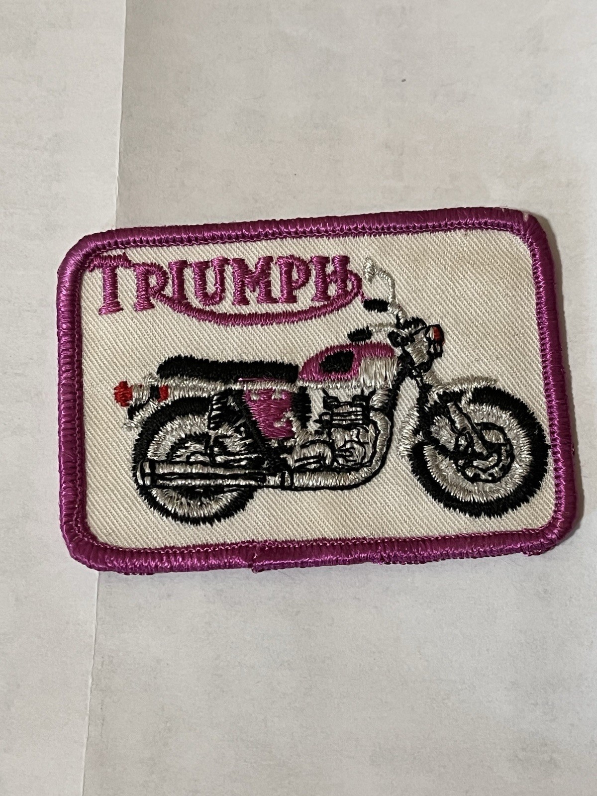 Vintage 1970s Triumph Motorcycle BONNEVILLE Embroidered Patch 