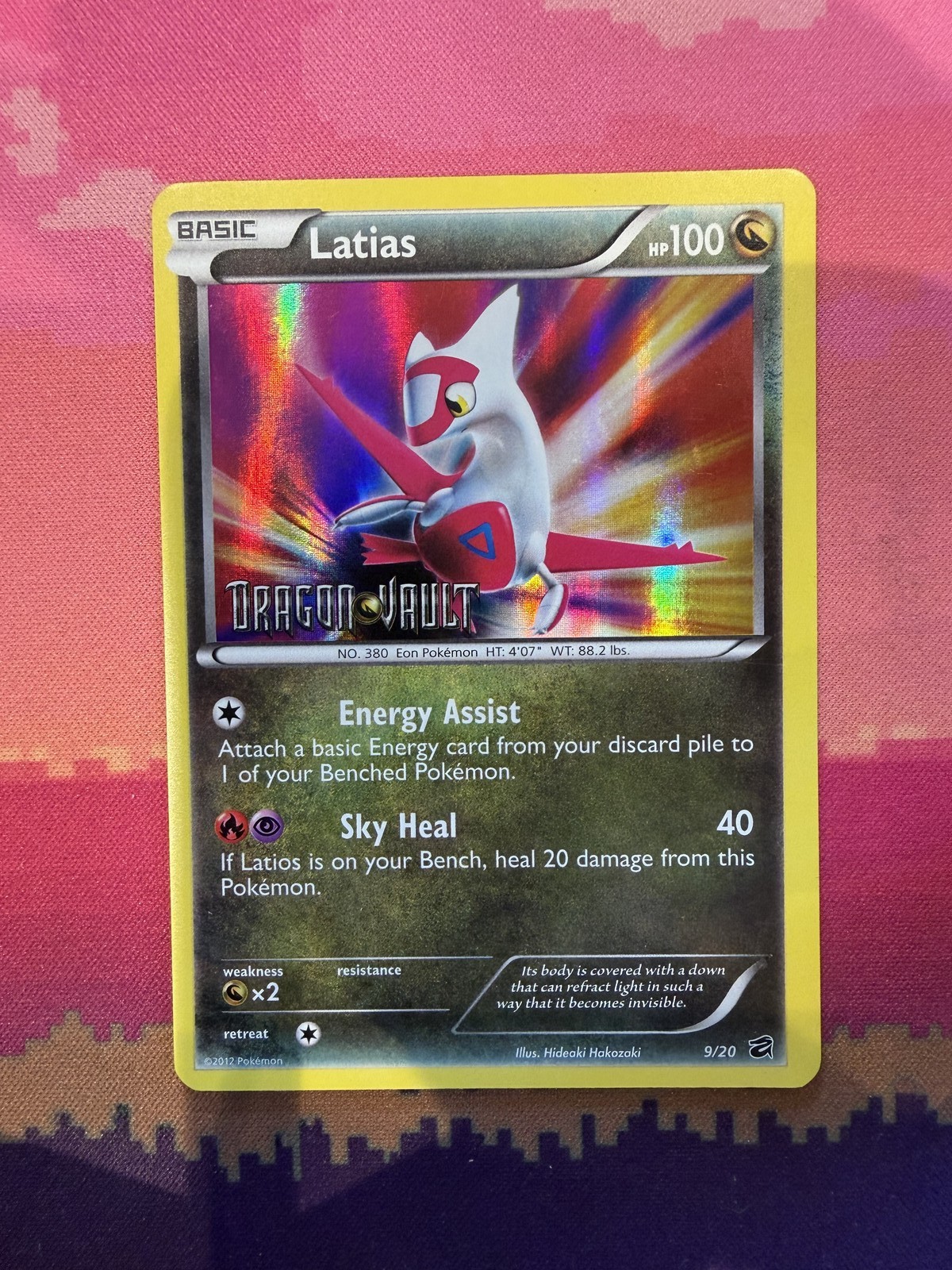 Pokemon Card Latias Dragon Vault Stamp Holo Rare 9/20 Near Mint