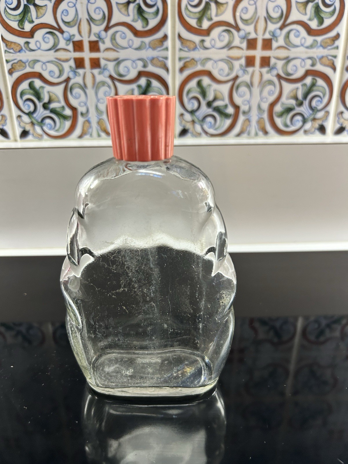 HINDS Embossed Clear Glass Medicine Bottle with Cap/Stopper HINDS Embossed Clear Glass Medicine Bottle with Cap/Stopper