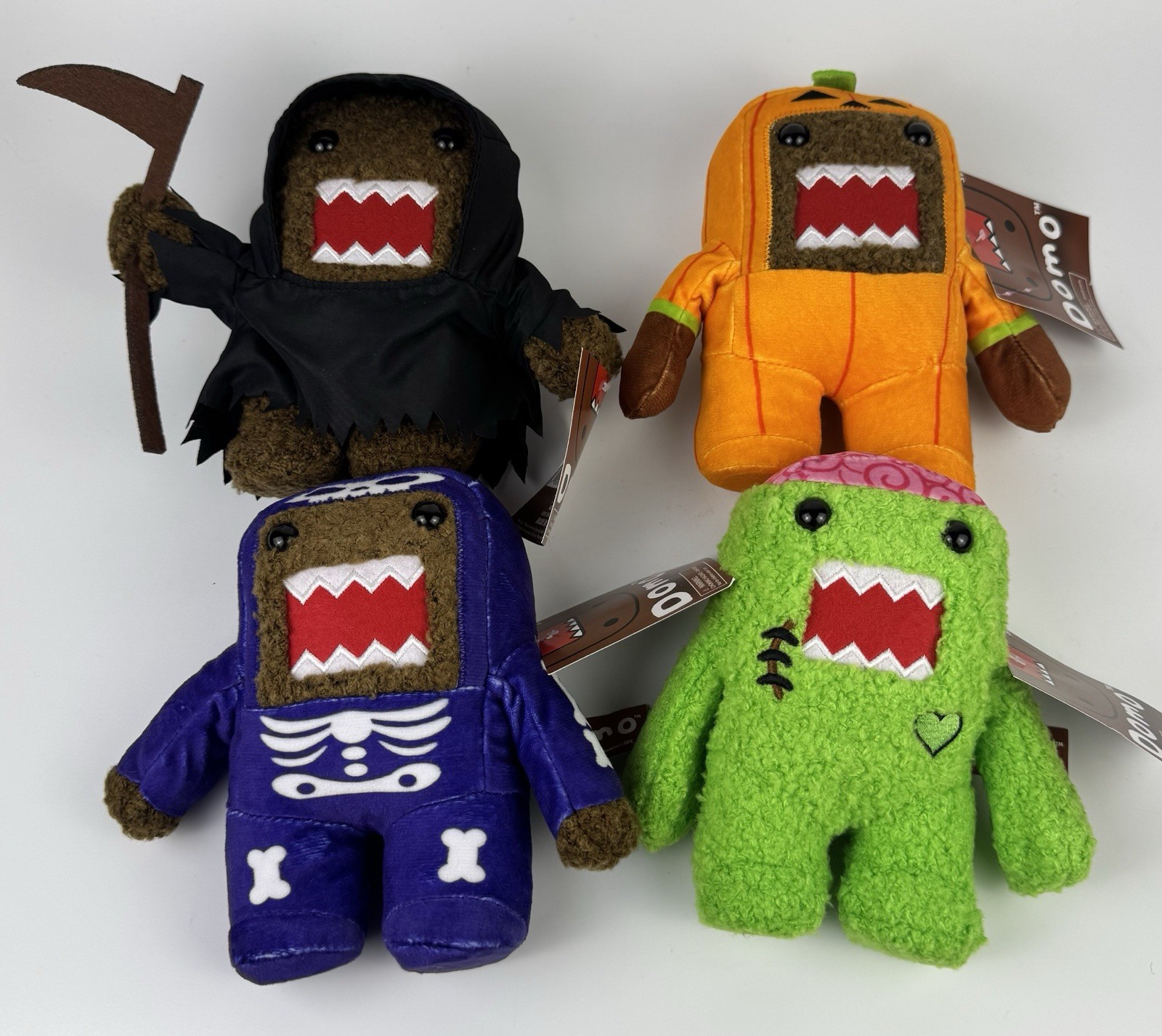 DOMO Domo-Kun 2026 Target Halloween Costume Plushies Set Of 4 Plush NWT DOMO Domo-Kun 2026 Target Halloween Costume Plushies Set Of 4 Plush NWT
