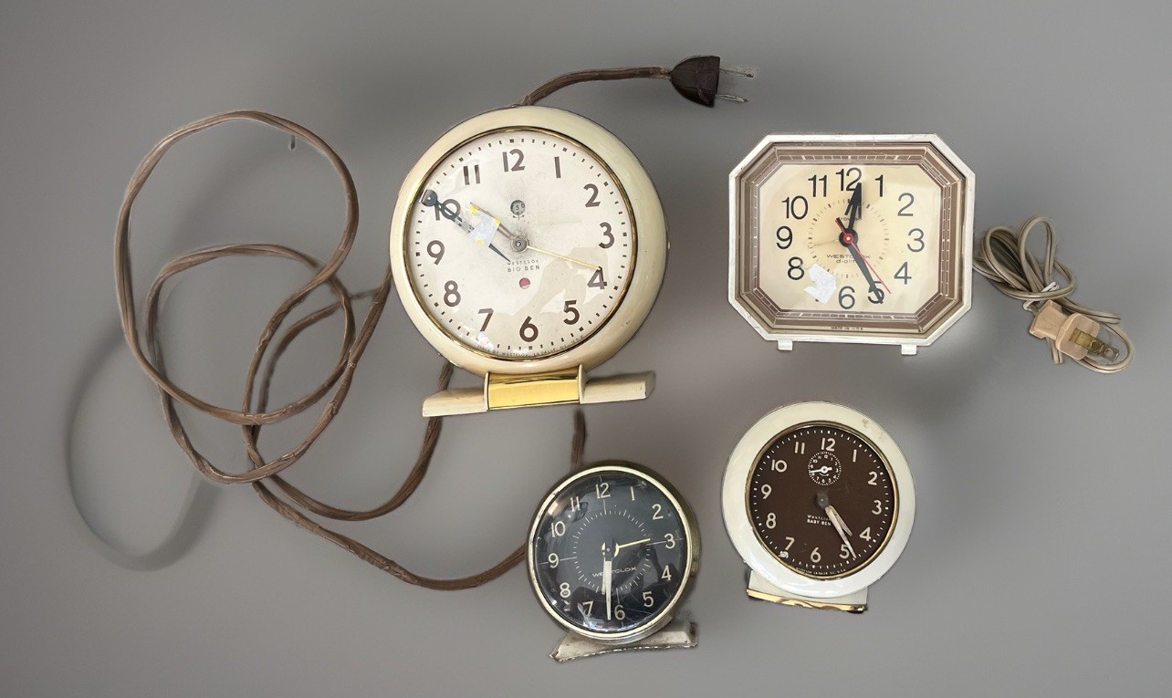 VTG Lot 4 Electric & Wind Up Westclox Big Baby Ben Clocks Alarm Parts Repair VTG Lot 4 Electric & Wind Up Westclox Big Baby Ben Clocks Alarm Parts Repair
