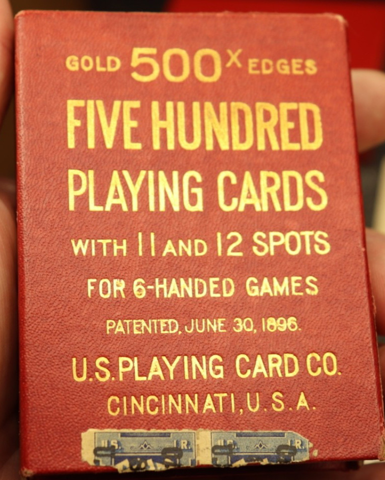 Antique 500 x FIVE HUNDRED US PLAYING CARD  w/ 11 & 12 AVONDALE Russell & Morgan