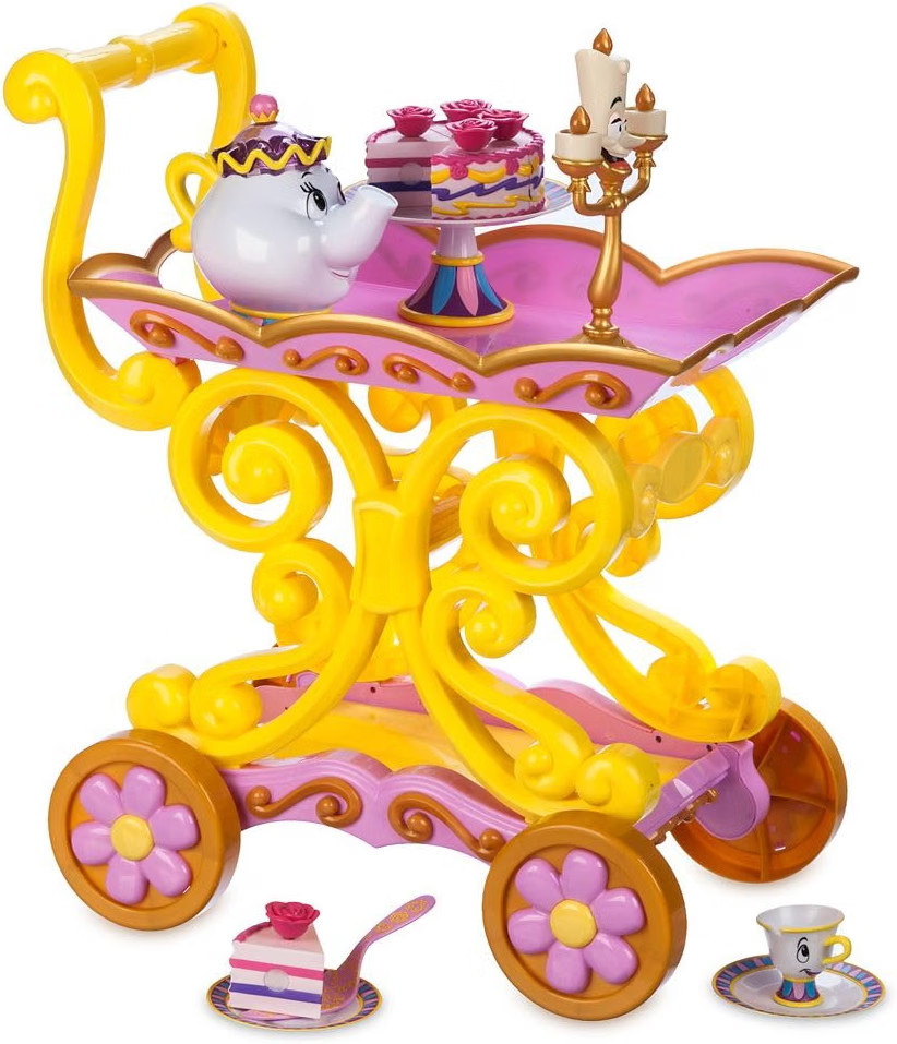 Official Beauty and the Beast Tea Cart Set – Includes Lumiere, Mrs. Potts, Chip, Official Beauty and the Beast Tea Cart Set – Includes Lumiere, Mrs. Potts, Chip,