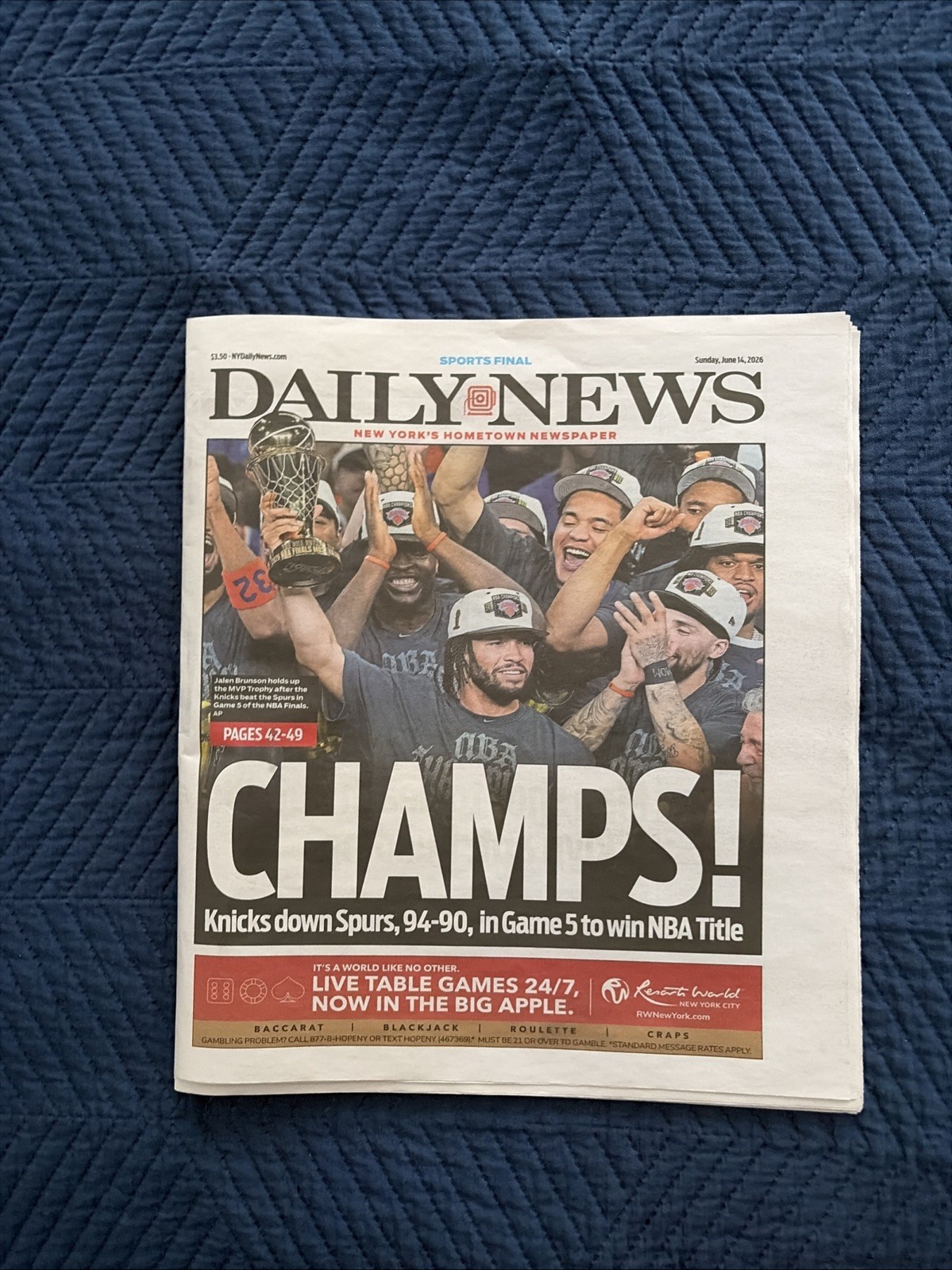 New York Knicks 2026 Championship Edition Of New York Daily News New York Knicks 2026 Championship Edition Of New York Daily News