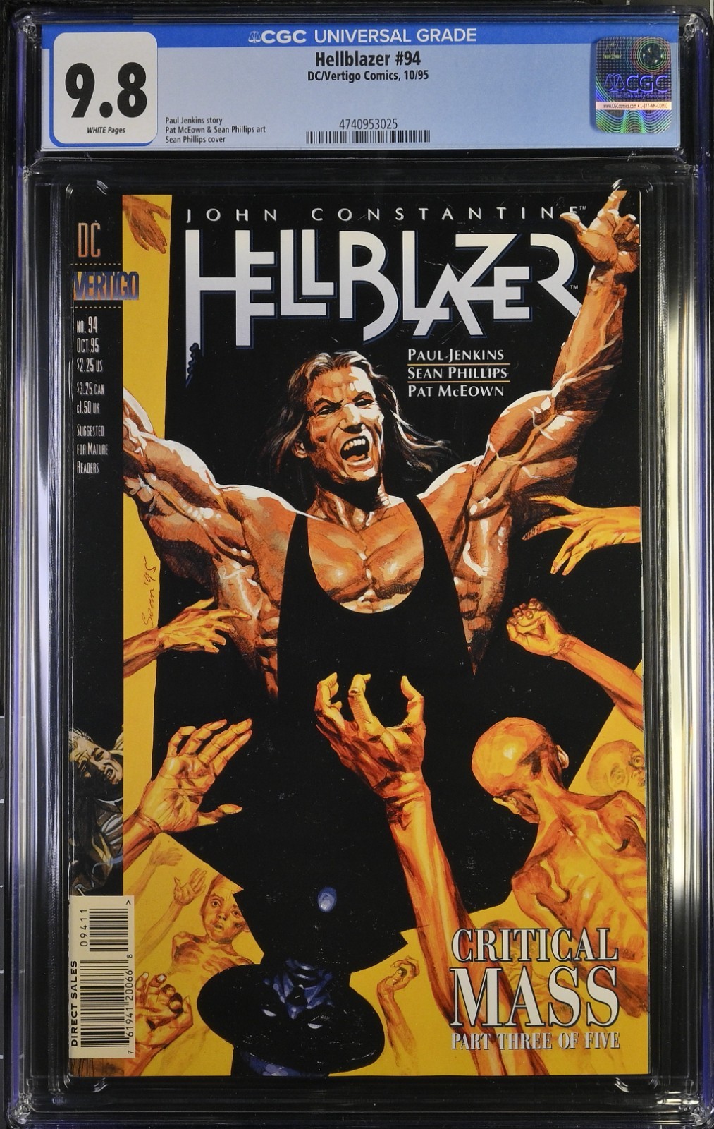 🔥 Hellblazer #94 CGC 9.8 WP DC Vertigo 1995 Only CGC 9.8 on Census Rare