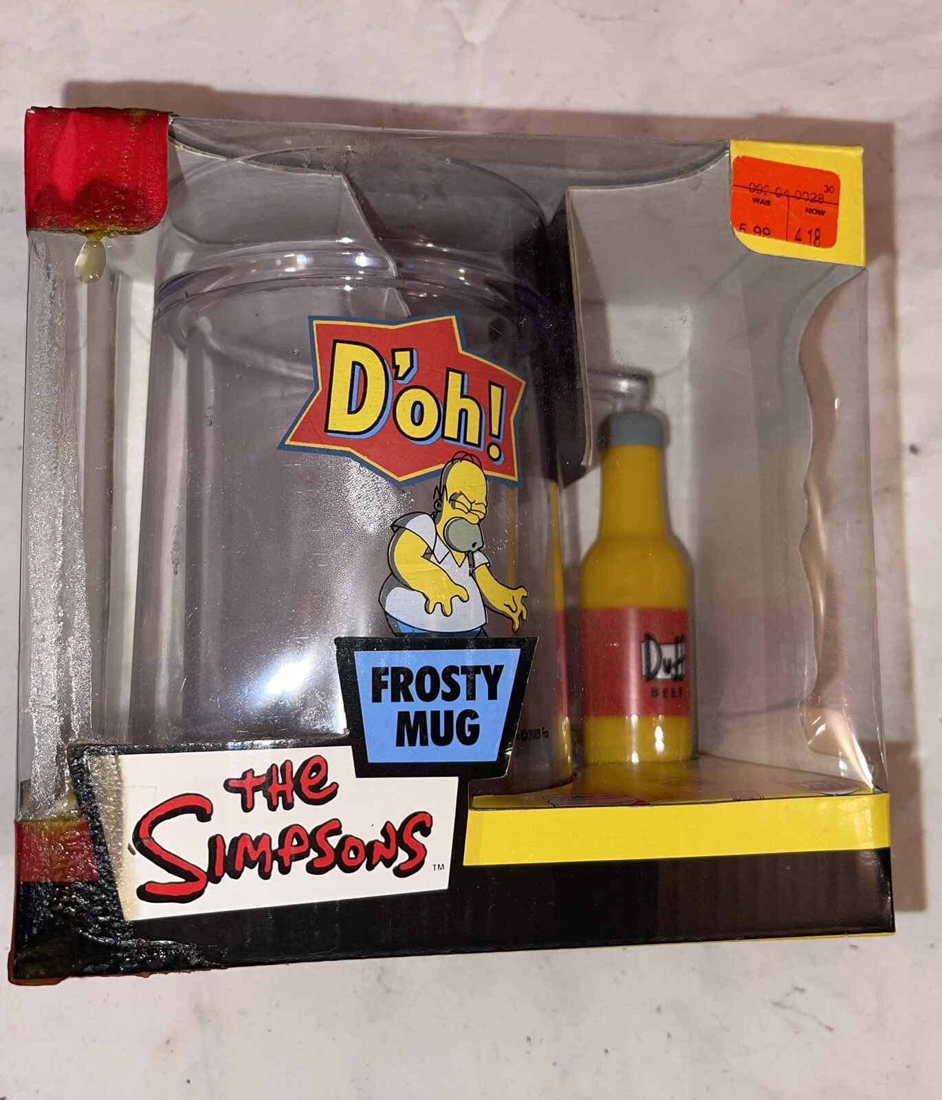 The Simpsons Homer Do’h Frosty Mug New and Sealed Blue Ridge Vintage 2003 NEW