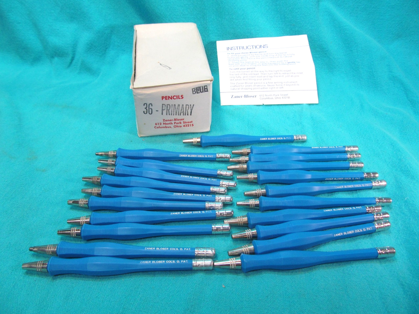 NEW OLD STOCK  ZANER BLOSSER COL'S O  MECHANICAL PENCILS IN BOX
