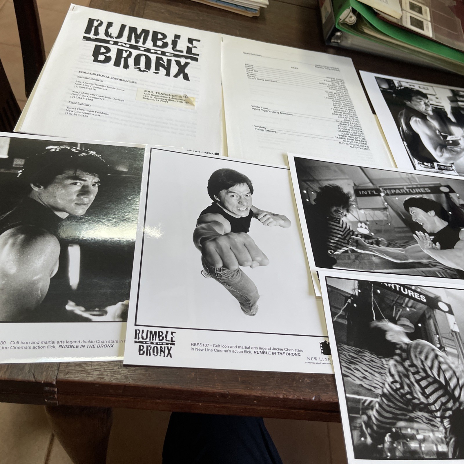 Jackie Chan in action Rumble in the Bronx 8x10 inch photos