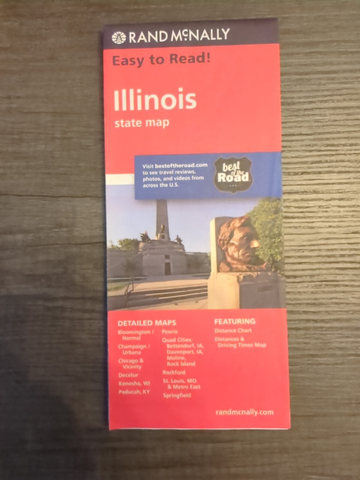 Illinois State Map Rand McNally 2014 Edition (77) (P7)
