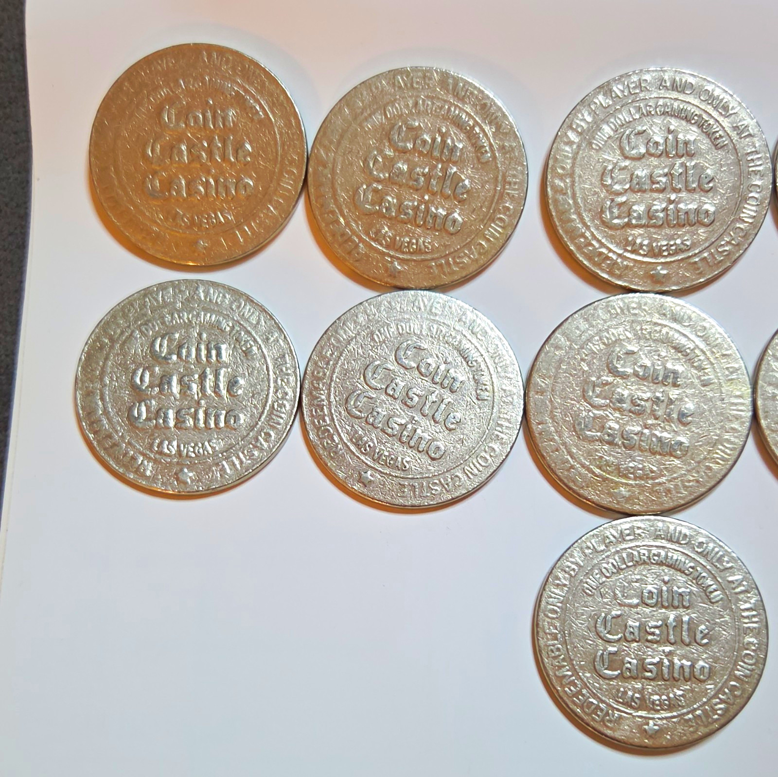 Coin Castle Casino Las Vegas NV 1 Dollar Token, Multiple Pieces