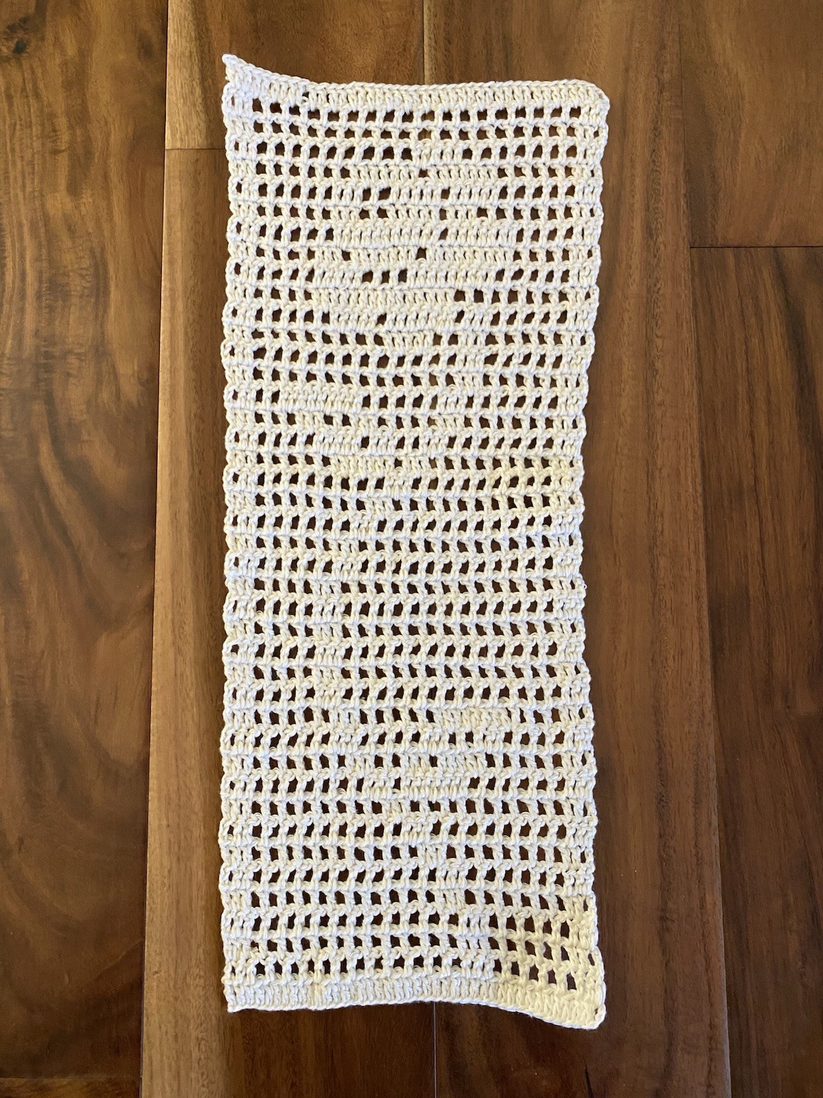 Vintage Handmade Crochet Ecru Rose Filet Doily 100% Cotton 