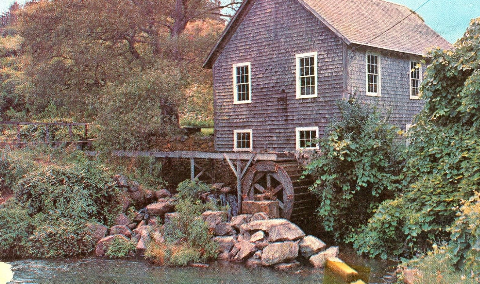 Postcard View of Old Mill still standing in East Brewster, Cape Cod, MA. L1 Postcard View of Old Mill still standing in East Brewster, Cape Cod, MA. L1