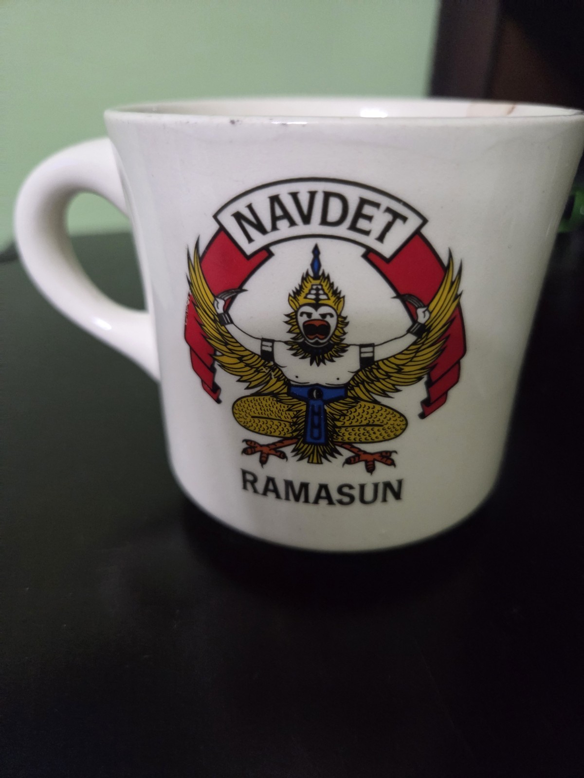 Rare Vintage USN Ramasun Station Thailand Chief Mess Mug Military Supply Co
