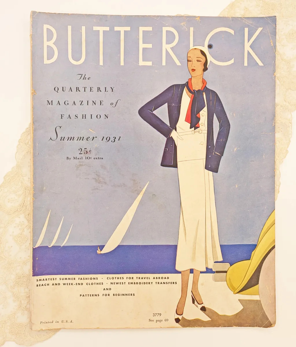 1931 Vintage Sewing Pattern Catalog Booklet Butterick Quarterly Fashions 1930s