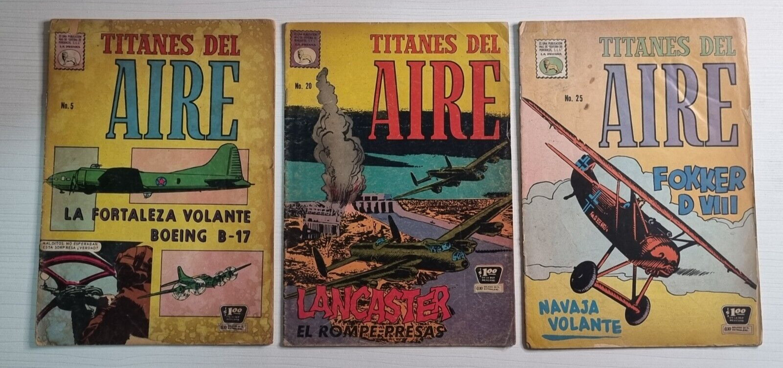 Titanes del Aire #5, 20 & 25  - La Prensa - Mexico 1964 - Lot