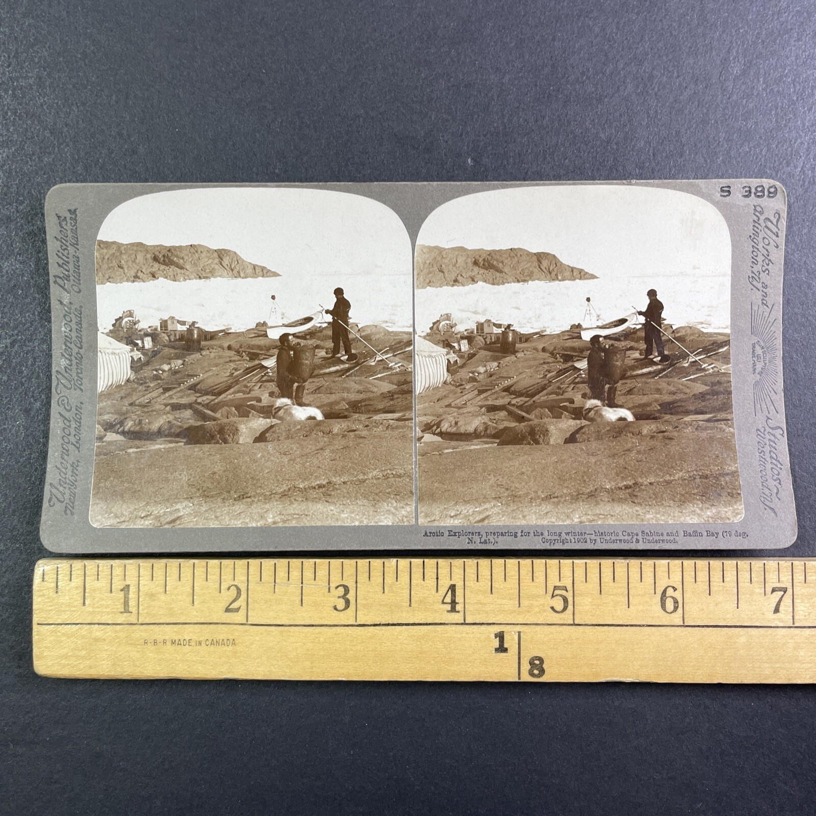 Arctic Explorers Stereoview Underwood & Underwood 1902 Cape Sabine Baffin Bay Arctic Explorers Stereoview Underwood & Underwood 1902 Cape Sabine Baffin Bay