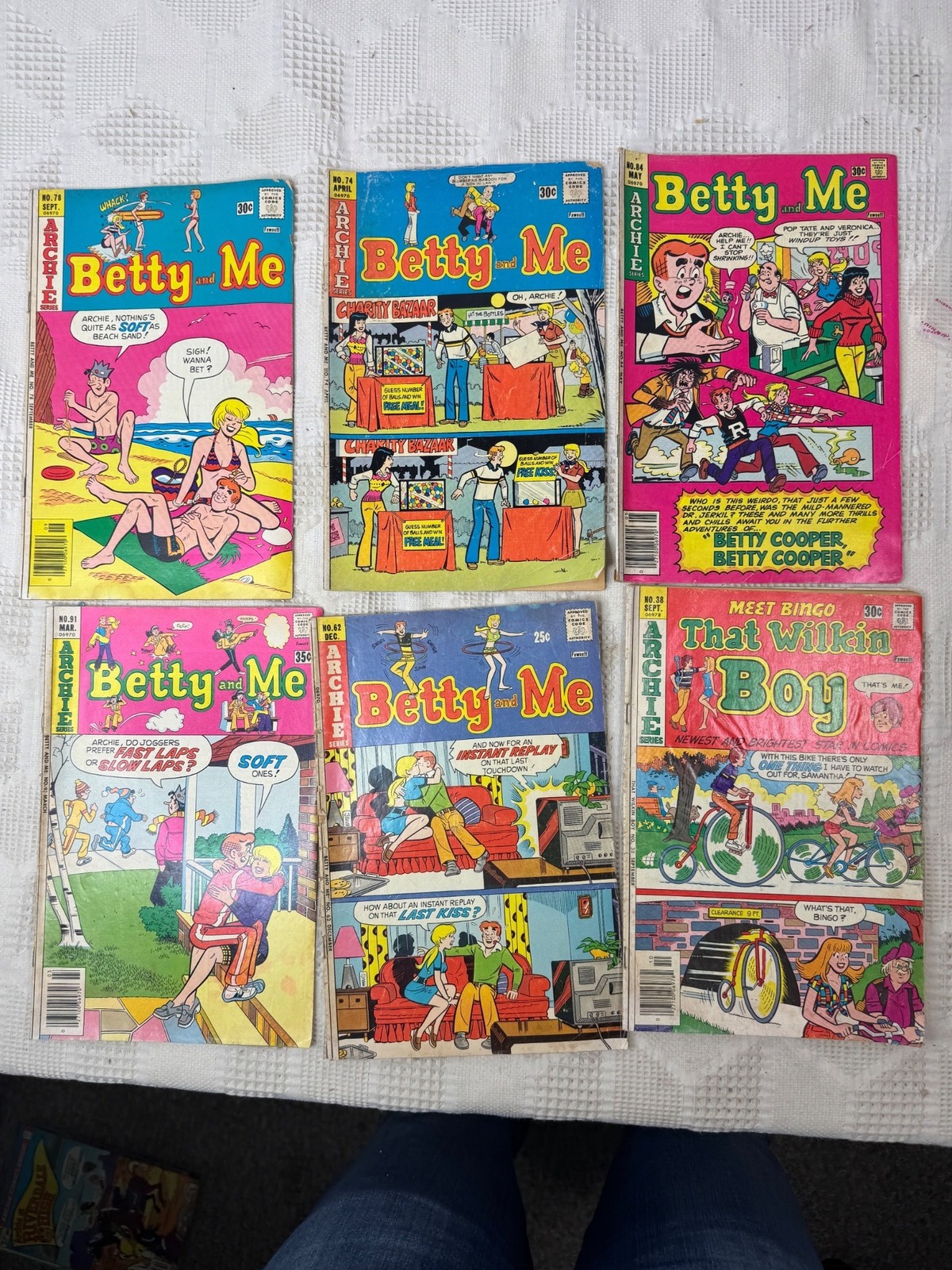 Vintage Betty And Me Wilkins Boy Comic Books Lot Of 6 Issues Archie Series 