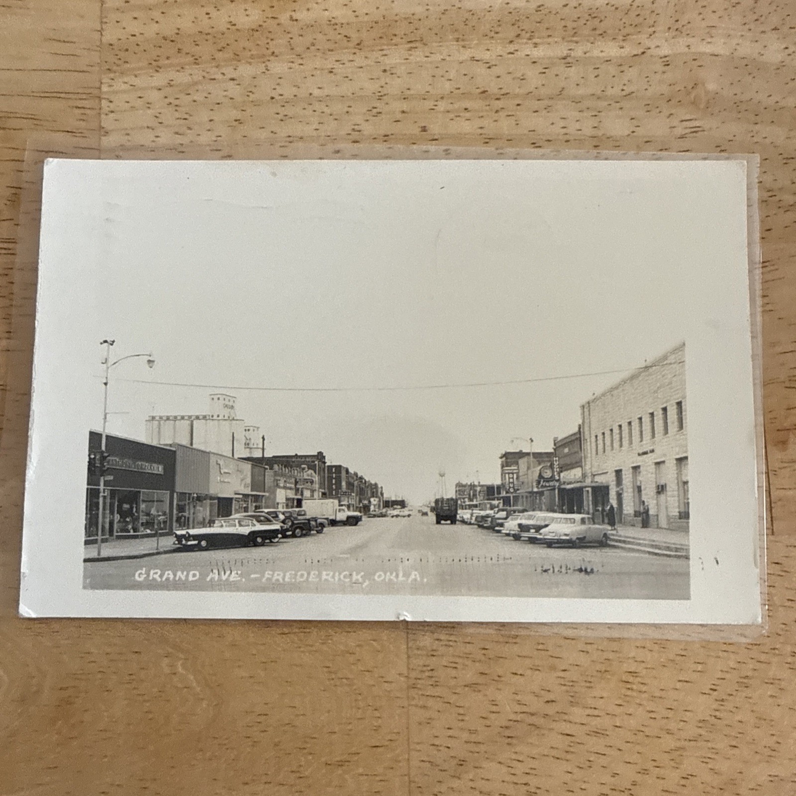 Frederick, Oklahoma OK Tillman County Grand Ave Original Vintage RPPC