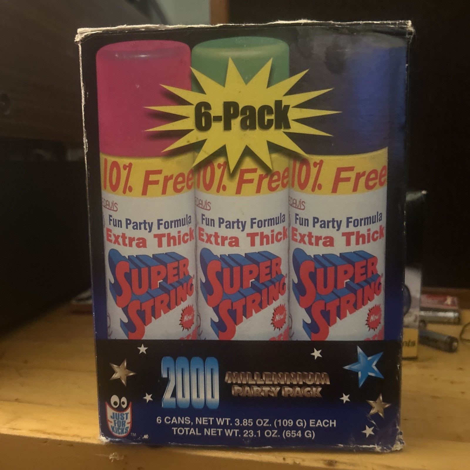 Vintage 1999 SUPER STRING SPRAY JUST FOR KICKS Tested Works 6 Pack Y2K Vintage 1999 SUPER STRING SPRAY JUST FOR KICKS Tested Works 6 Pack Y2K