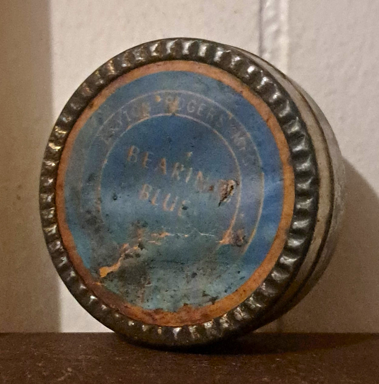 Vintage DAYTON ROGERS Mfg ~ Bearing Blue Tin w/ Original Label & Contents Vintage DAYTON ROGERS Mfg ~ Bearing Blue Tin w/ Original Label & Contents