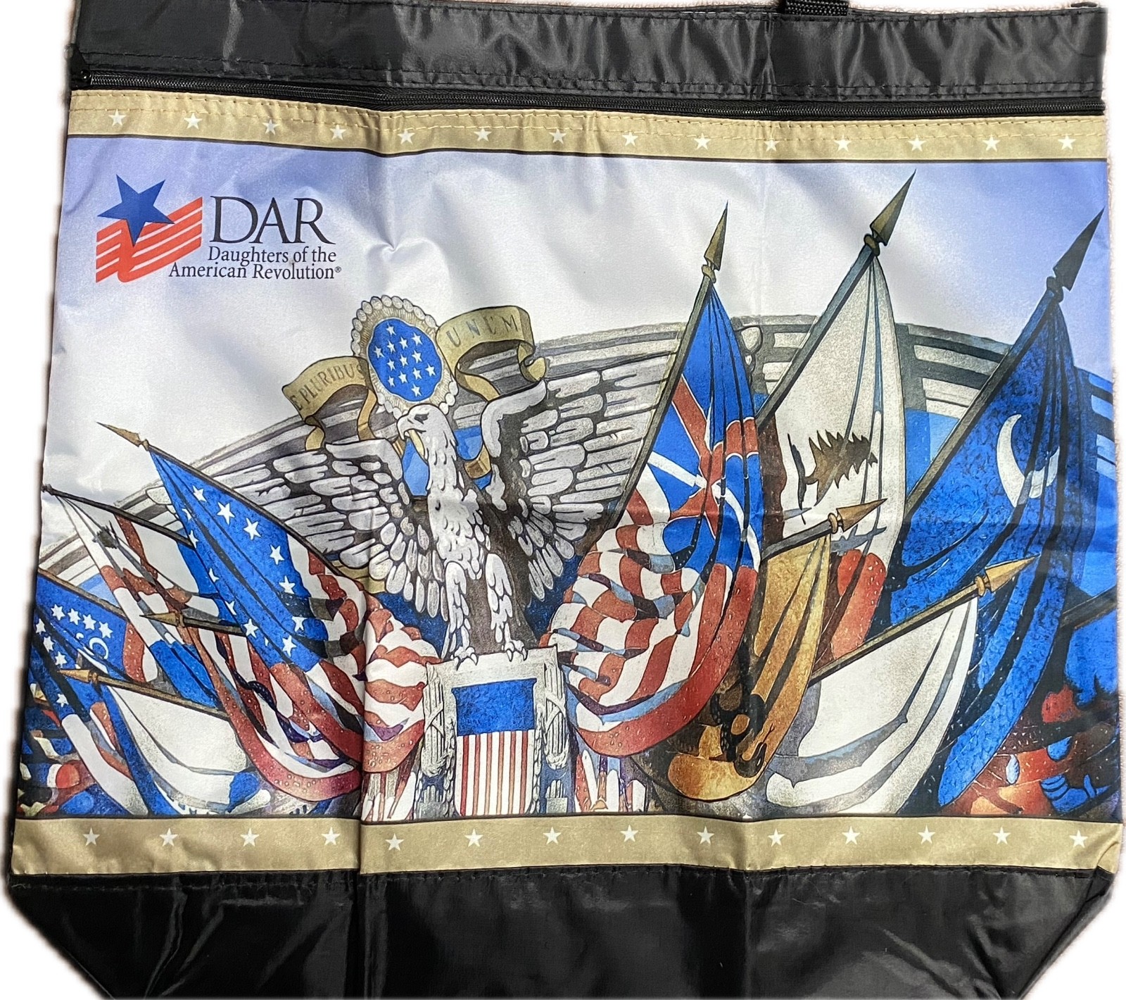 Daughters of the American Revolution Eagle & Flags Tote Bag