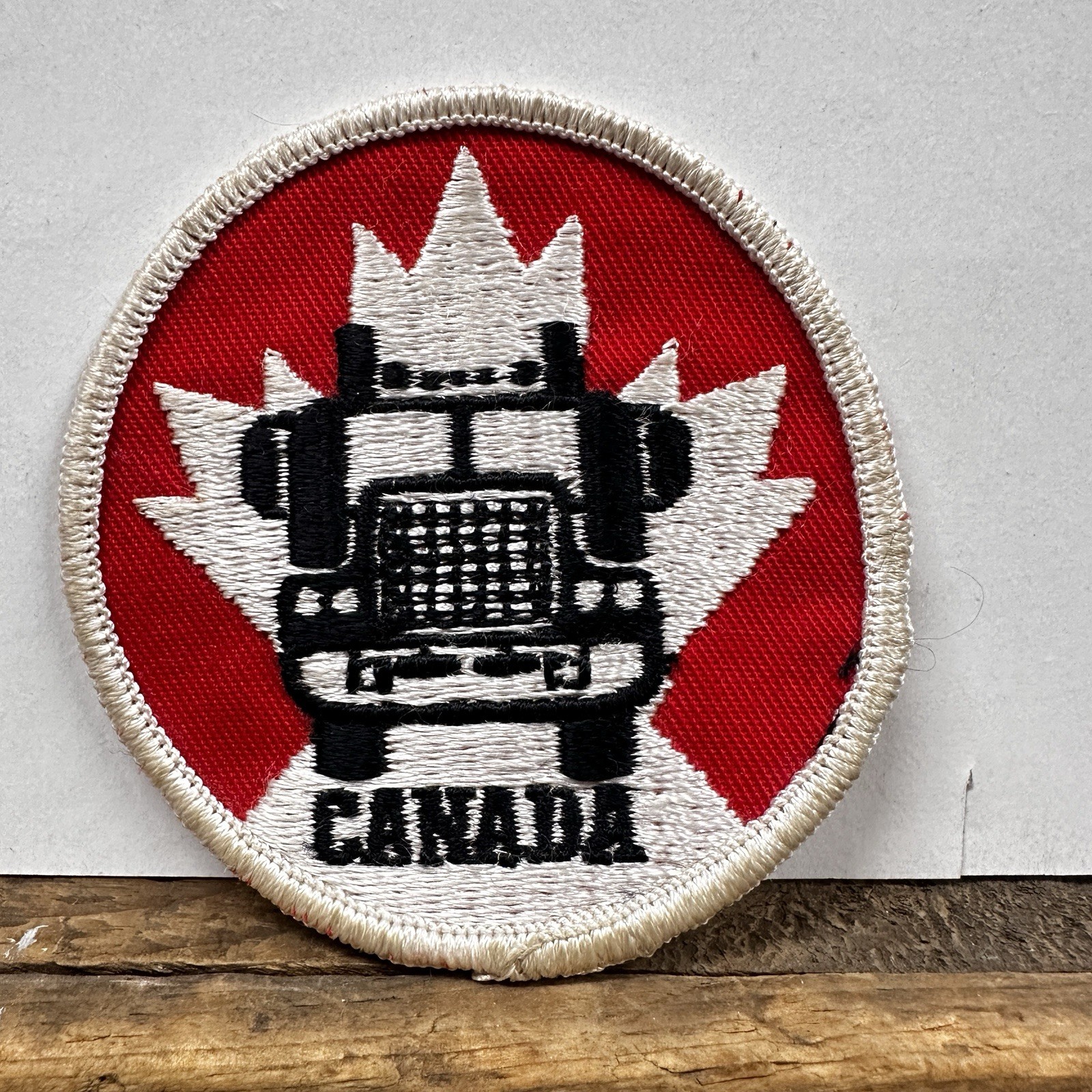 Vintage Canada Semi Truck Maple Leaf Trucker Embroidered Patch Sew On Vintage Canada Semi Truck Maple Leaf Trucker Embroidered Patch Sew On