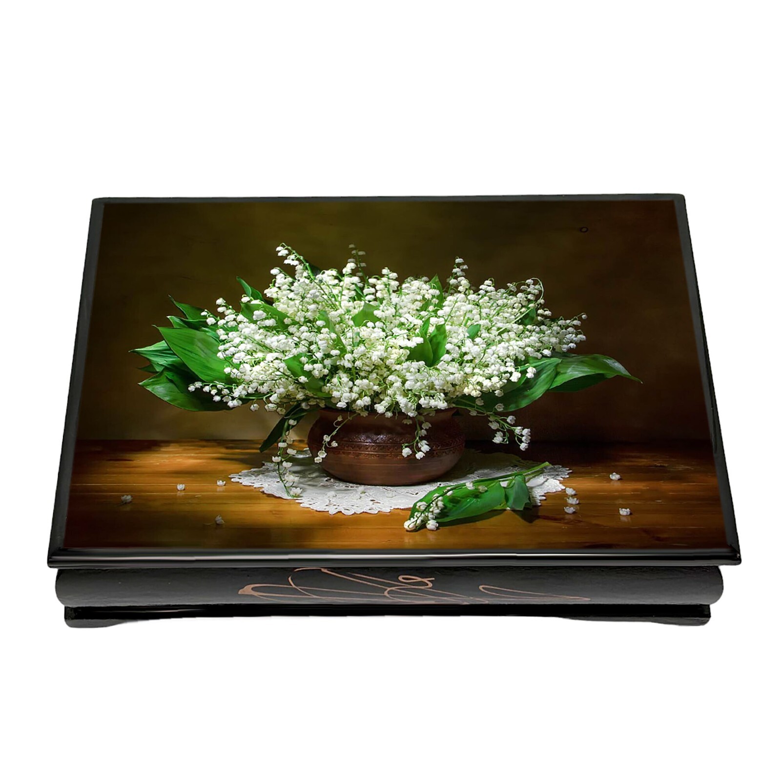 Lilies of the Valley Jewelry Box Trinket Box Floral Keepsake 4x6