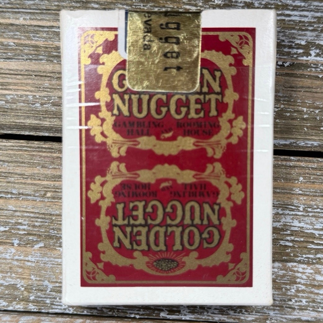 Vintage Golden Nugget Playing Cards Red Gold Seal Las Vegas Casino SEALED Rare Vintage Golden Nugget Playing Cards Red Gold Seal Las Vegas Casino SEALED Rare