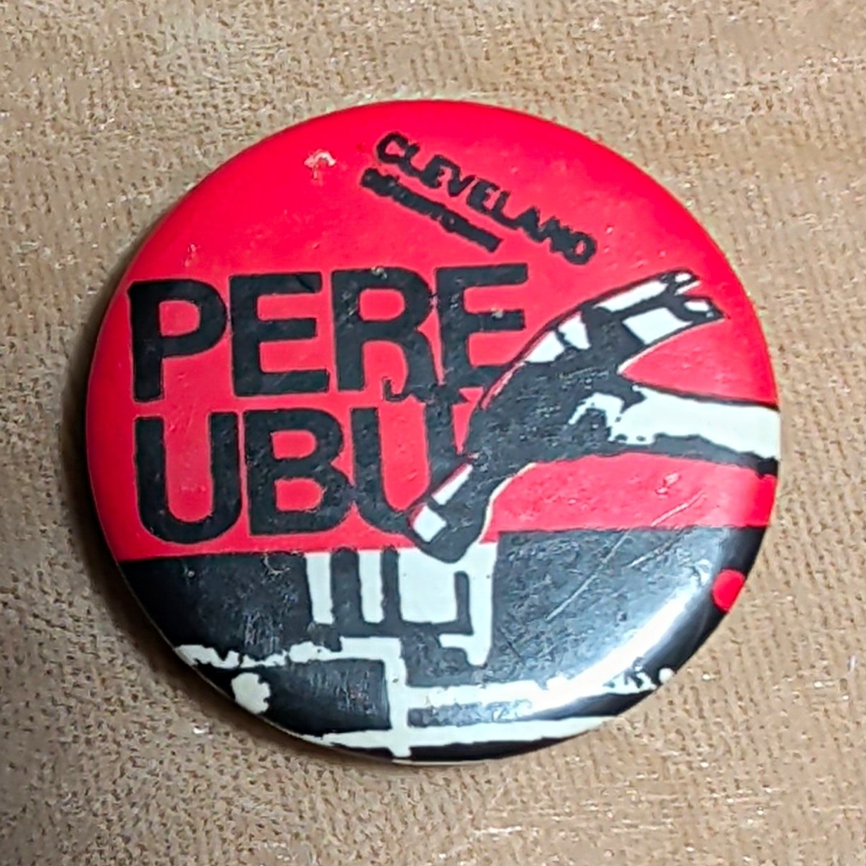 ULTRA-RARE VINTAGE 1978 PERE UBU CLEVELAND PROMOTIONAL PINBACK BUTTON