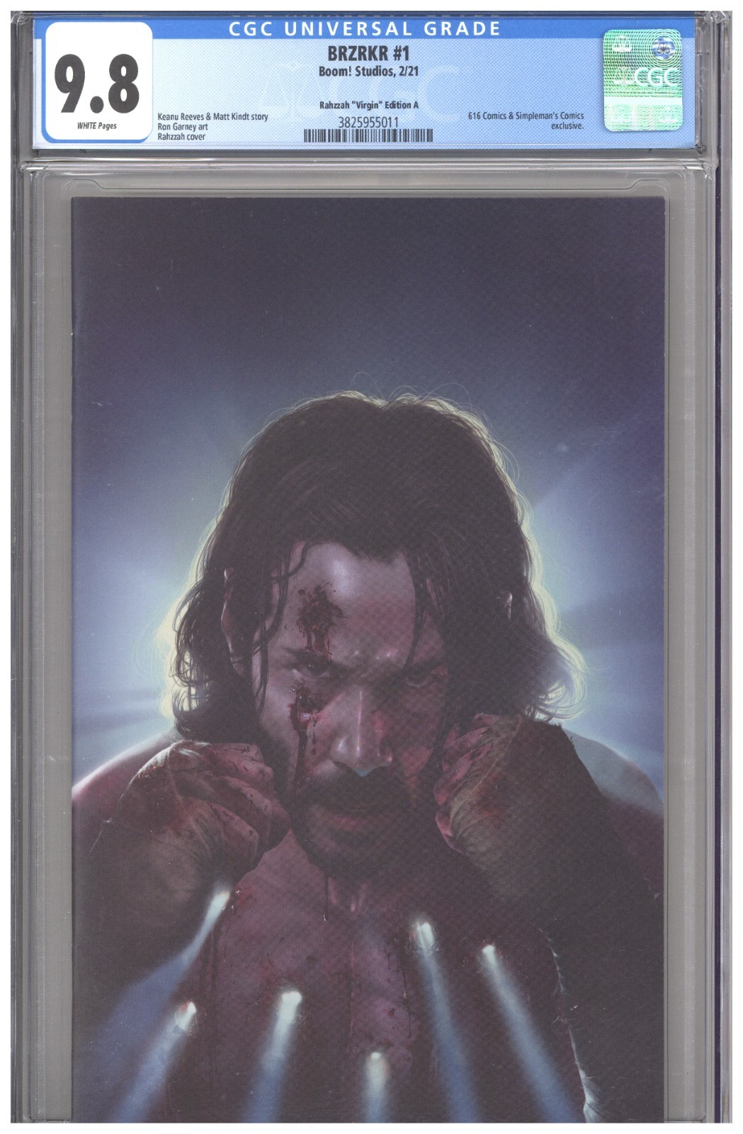 BRZRKR #1 CGC 9.8 Rahzzah Virgin Edition Cover A COA 500 Bullet Hole 616 Comics
