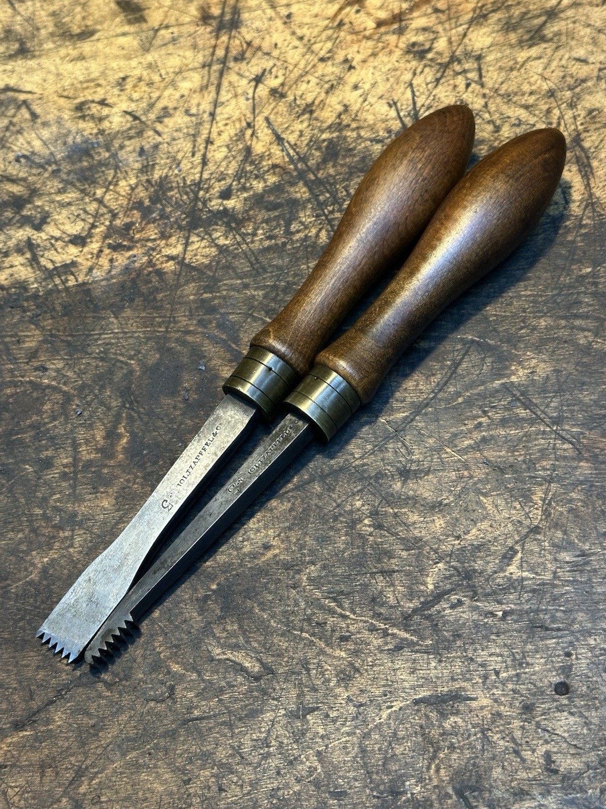 Rare Pair of Matched No.3 Inside & Outside Thread Chasers by Holtzapffel & Co