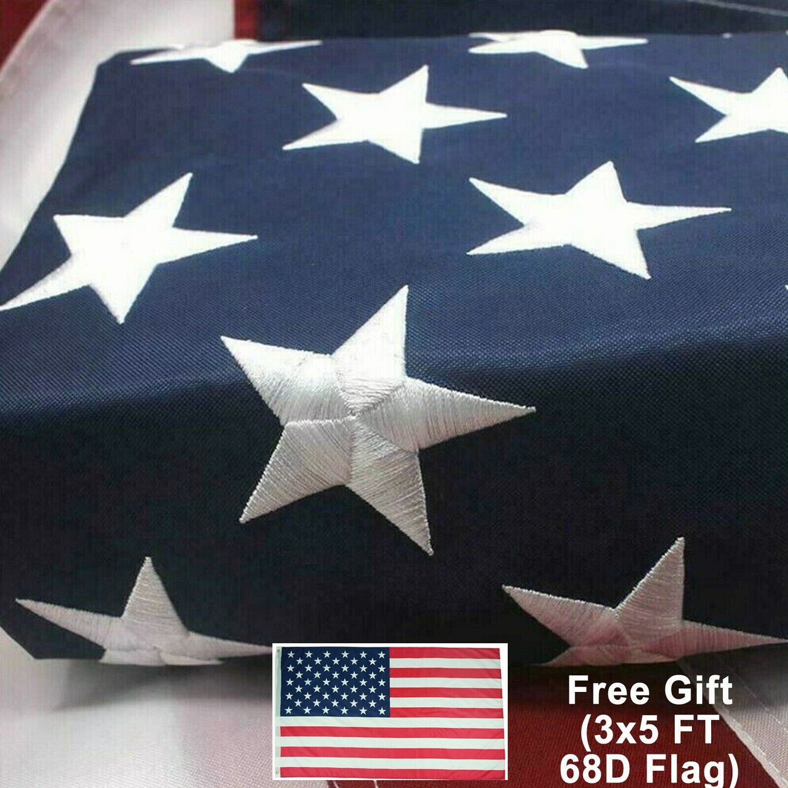 10x15FT American Flag Large US Flags Heavy Duty Embroidered Stars, Heavy 420D 10x15FT American Flag Large US Flags Heavy Duty Embroidered Stars, Heavy 420D