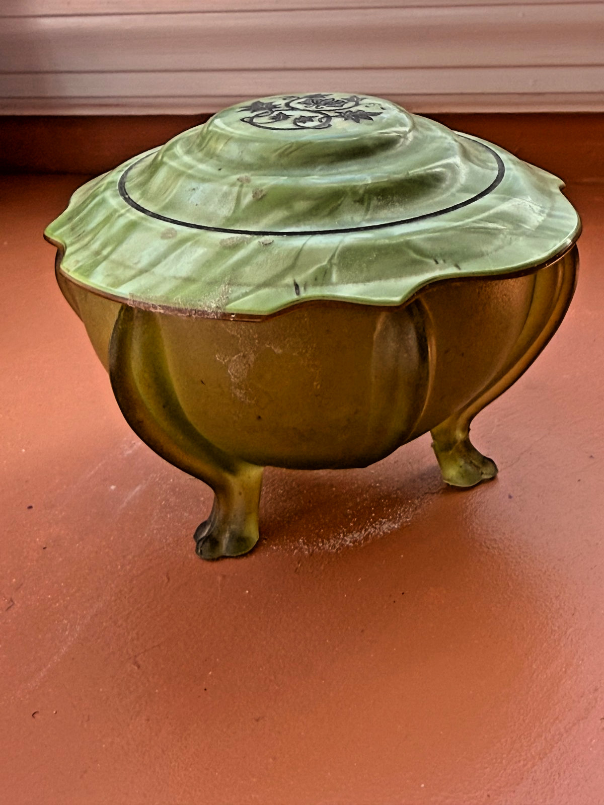 1930s ART DECO POWDER JAR 