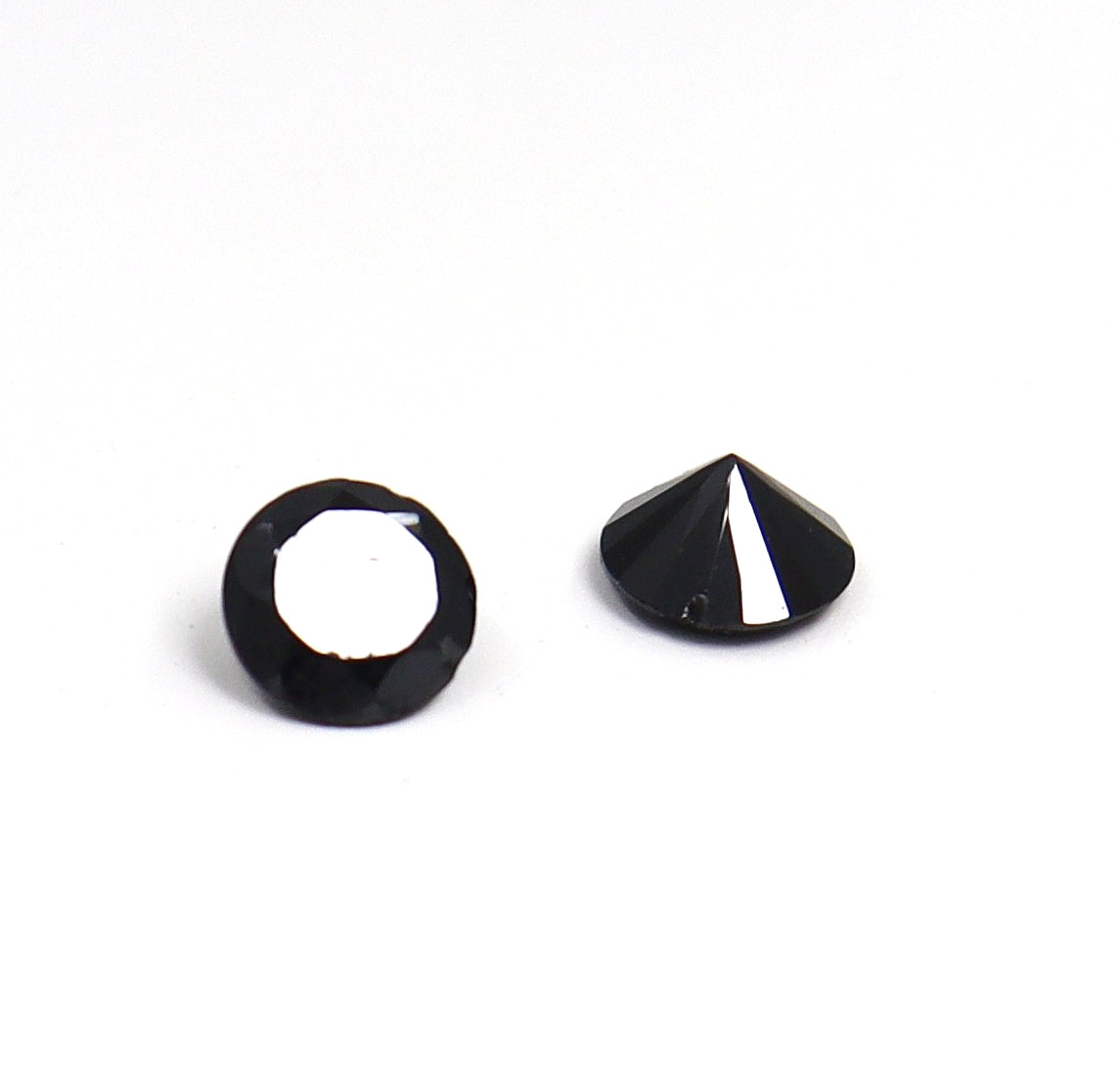 2.75 Ct New Round Cut Natural Fine Black Onyx GGI Certified Loose Gemstone Pcs-2 2.75 Ct New Round Cut Natural Fine Black Onyx GGI Certified Loose Gemstone Pcs-2